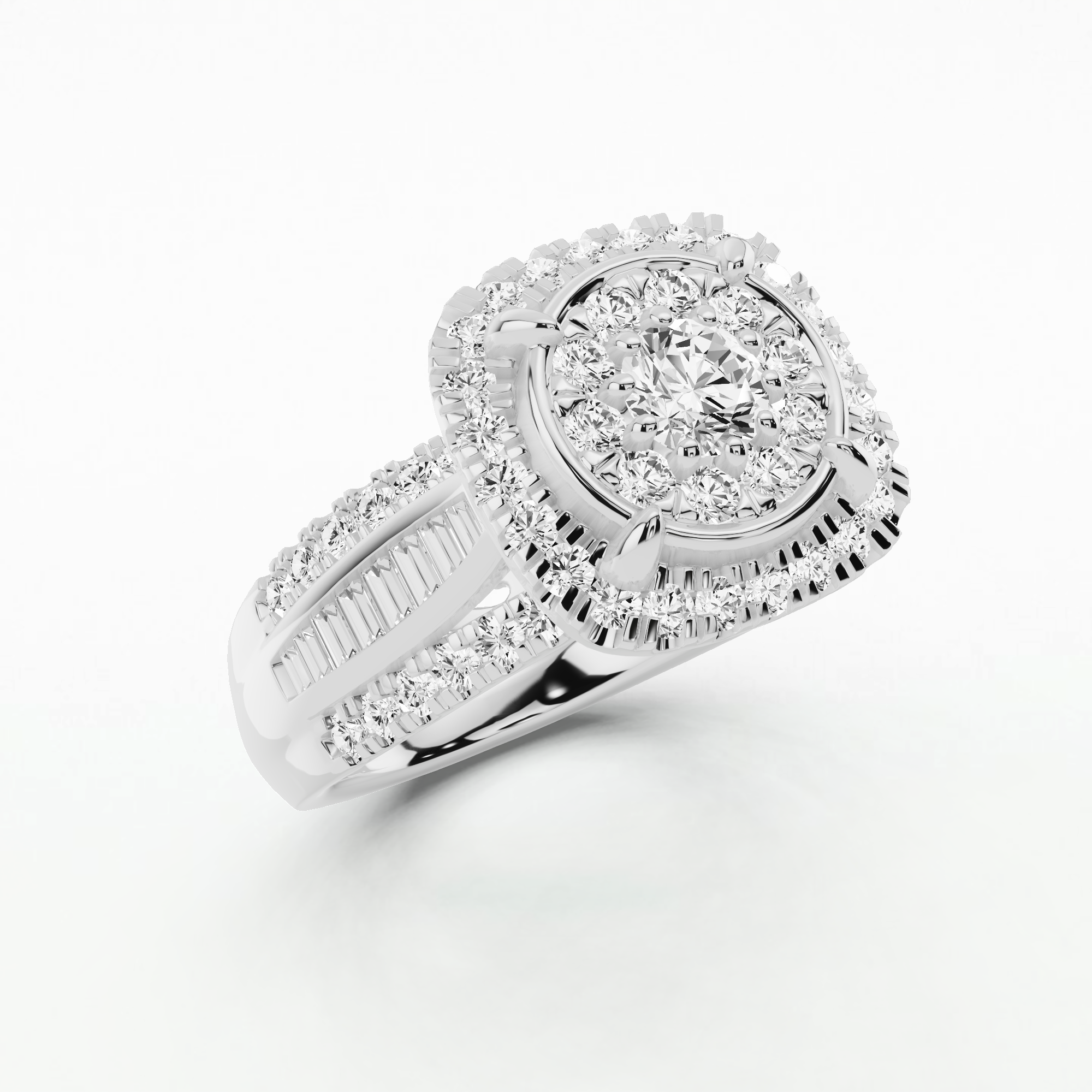 Diant Bloom Diamond Ring-Round