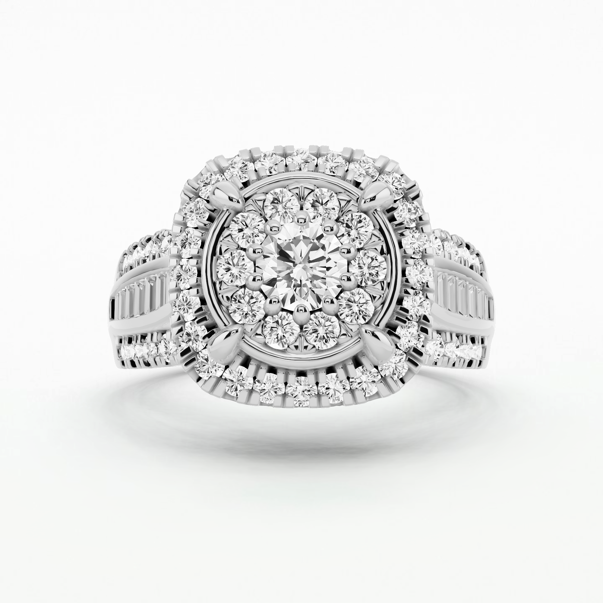 Diant Bloom Diamond Ring-Round