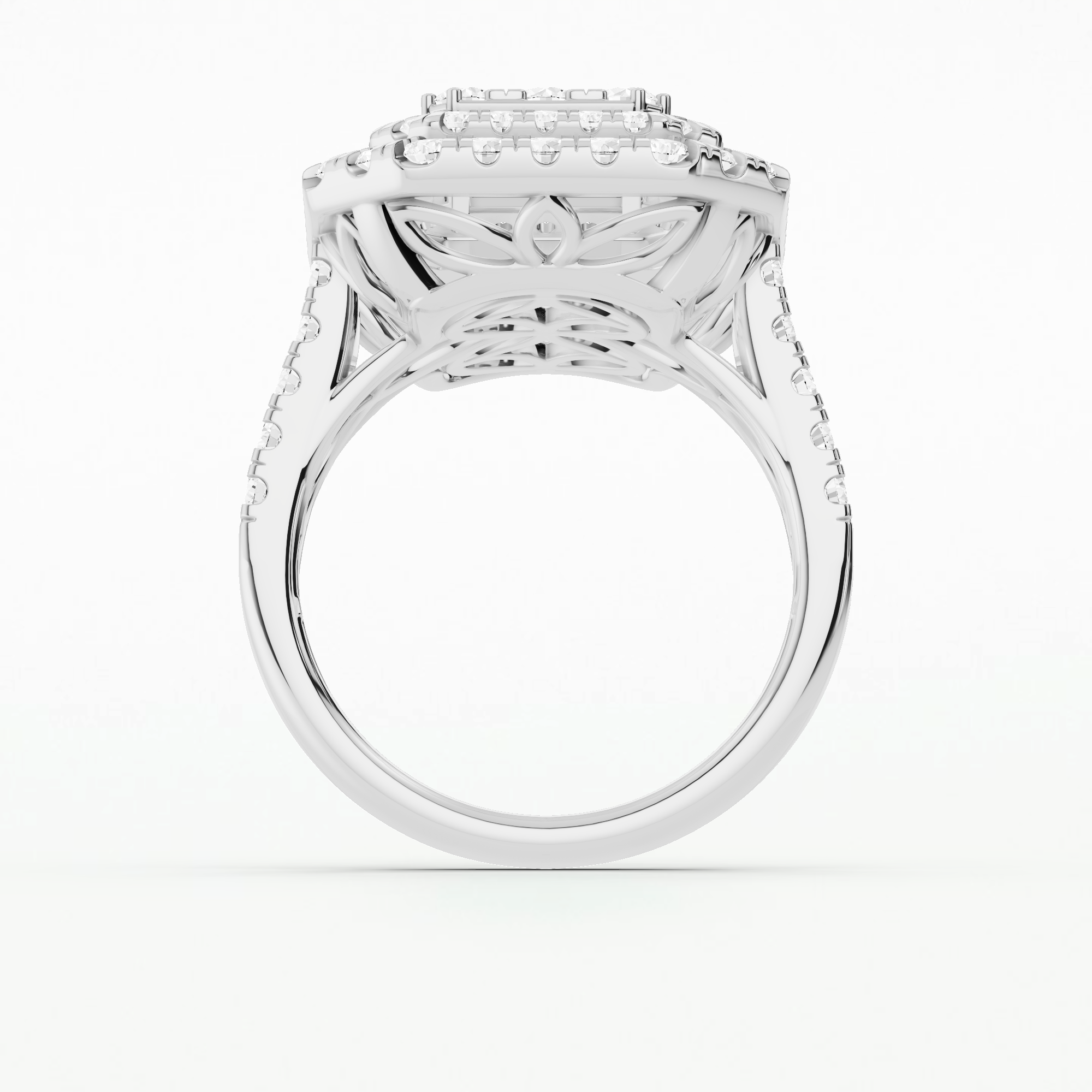 Whispering Petals Diamond Ring - Round