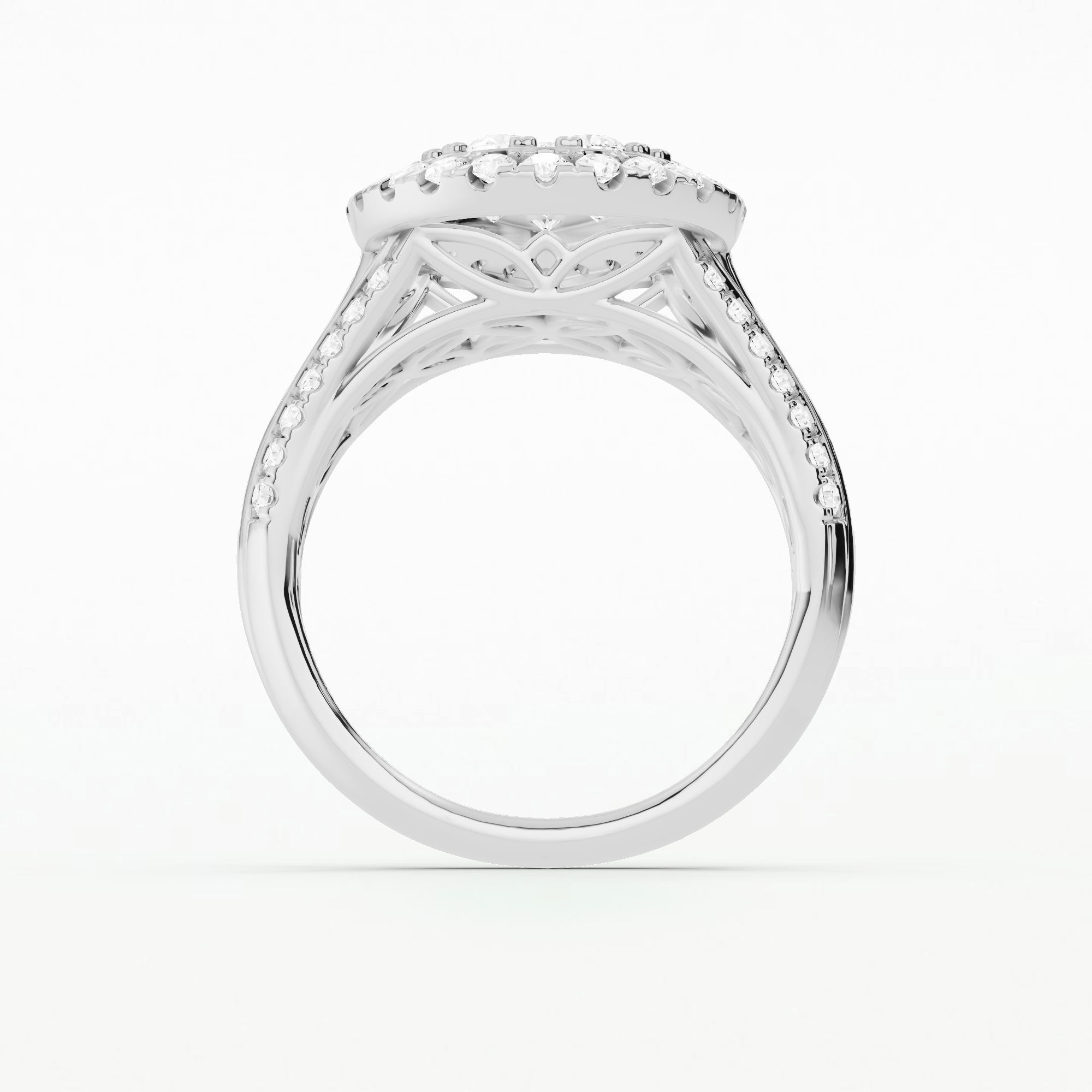 Aurora Swirl Diamond Ring -