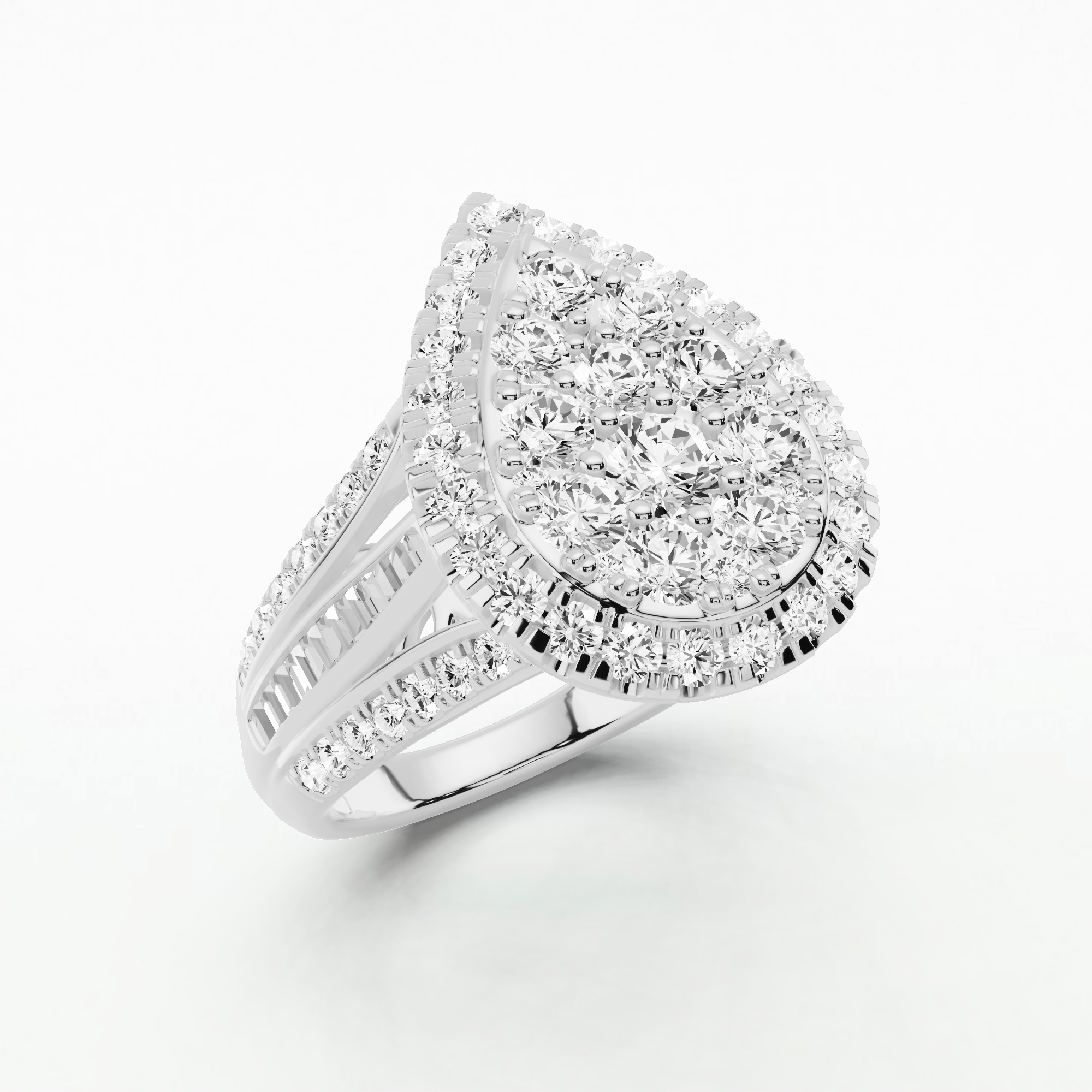 Aurora Swirl Diamond Ring -