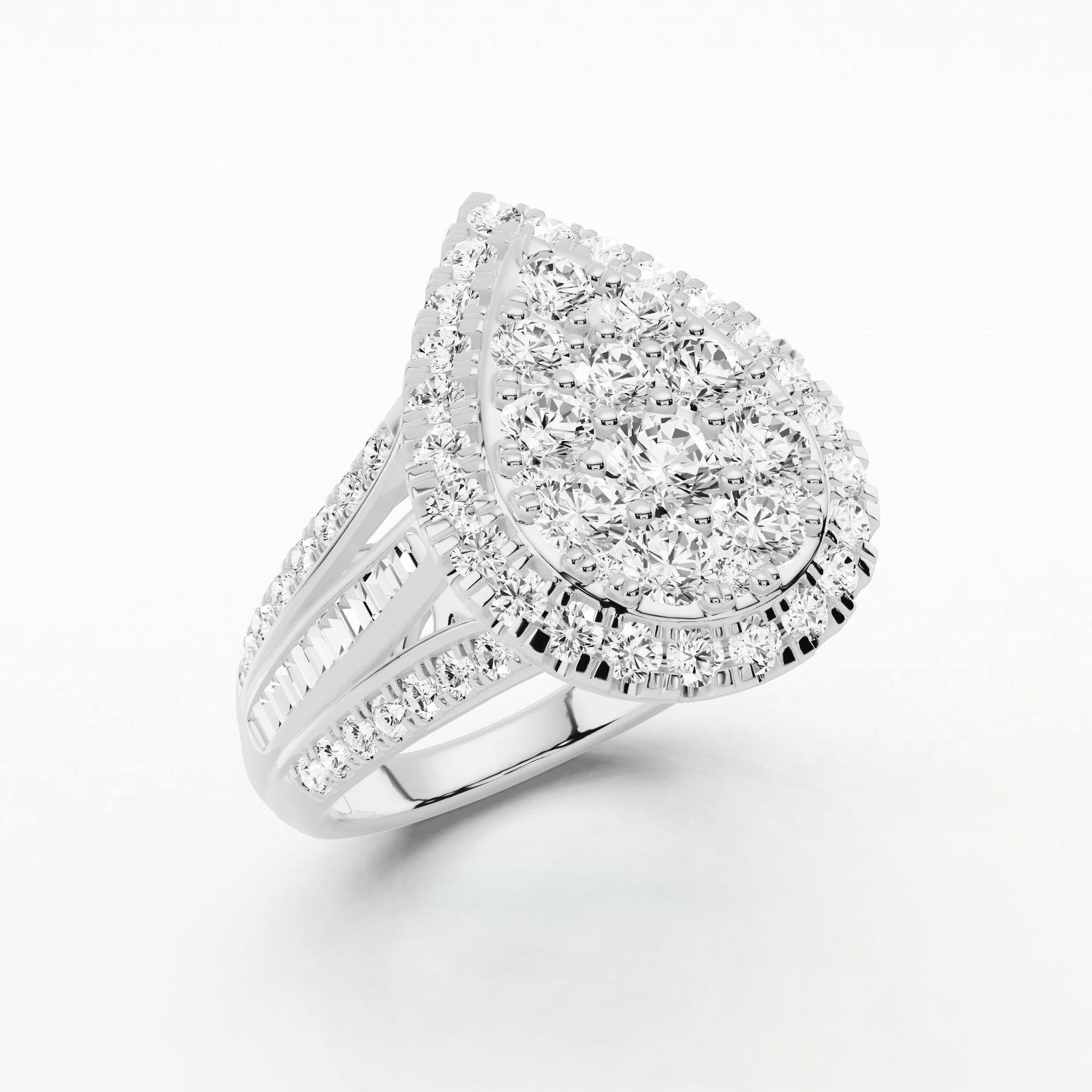 Aurora Swirl Diamond Ring-Multi Stone