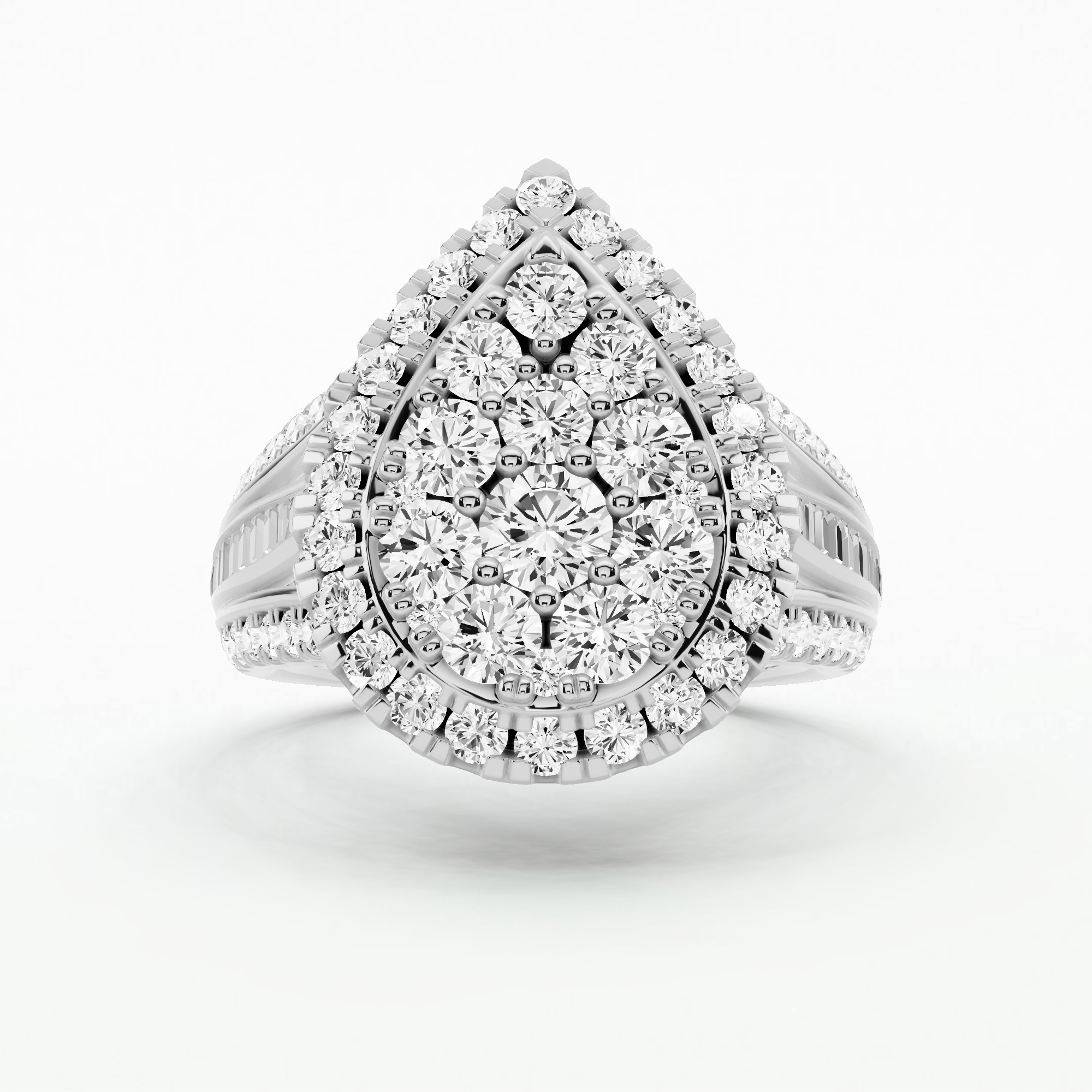 Aurora Swirl Diamond Ring -