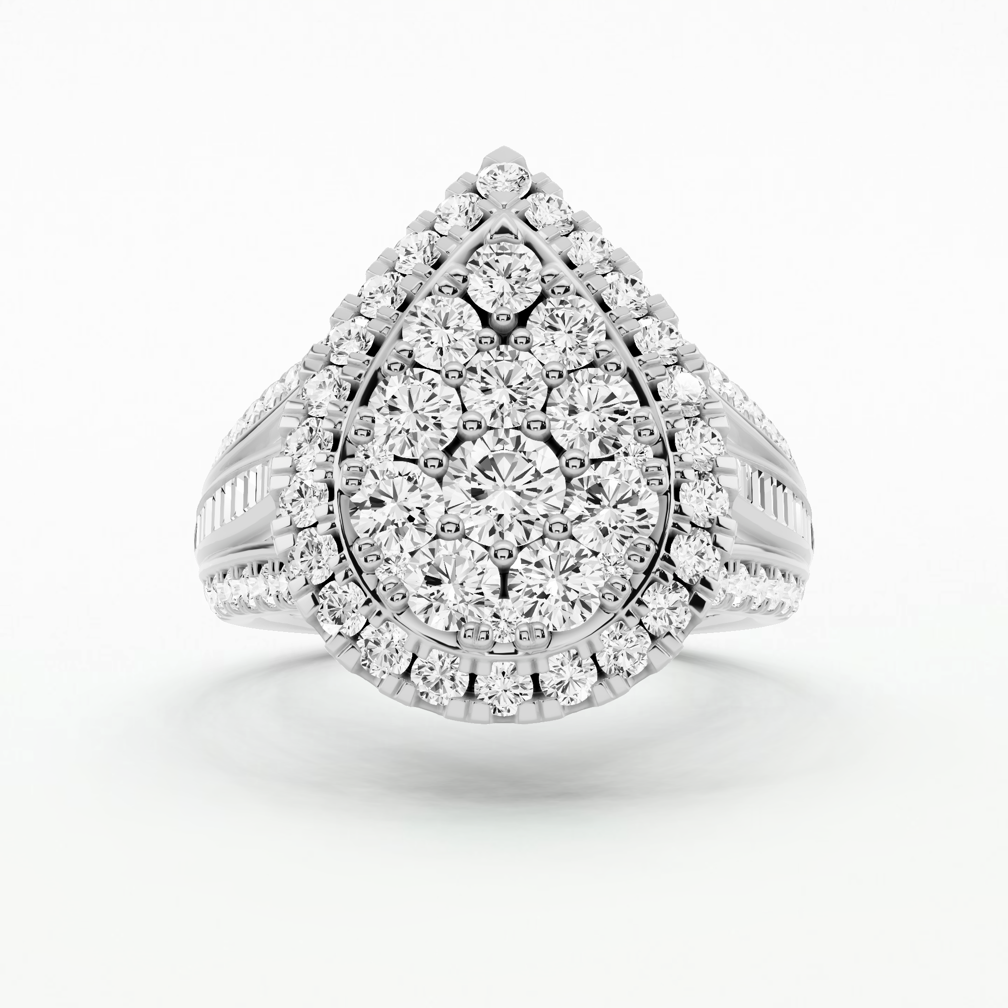 Aurora Swirl Diamond Ring-Multi Stone