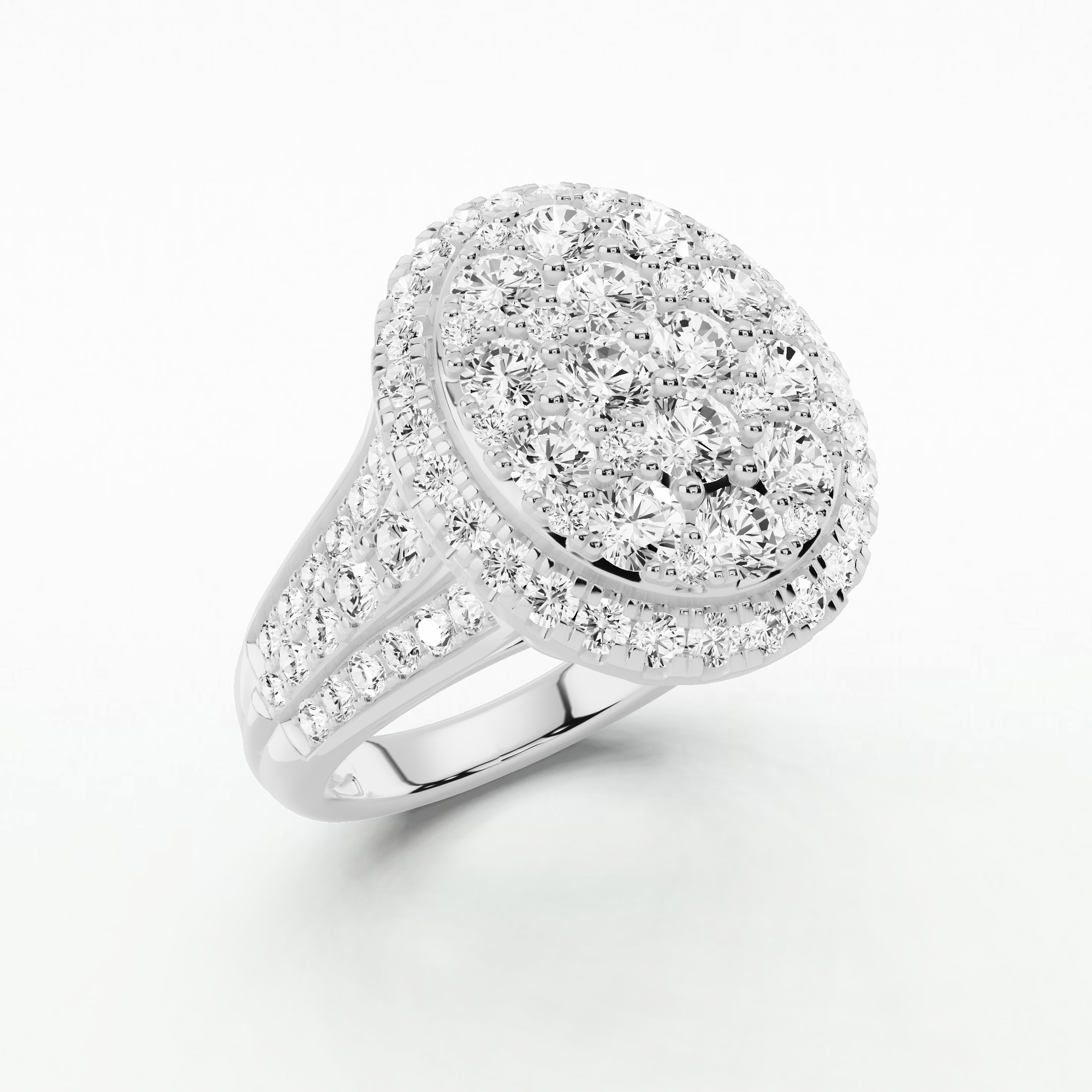Serene Halo Diamond Ring -