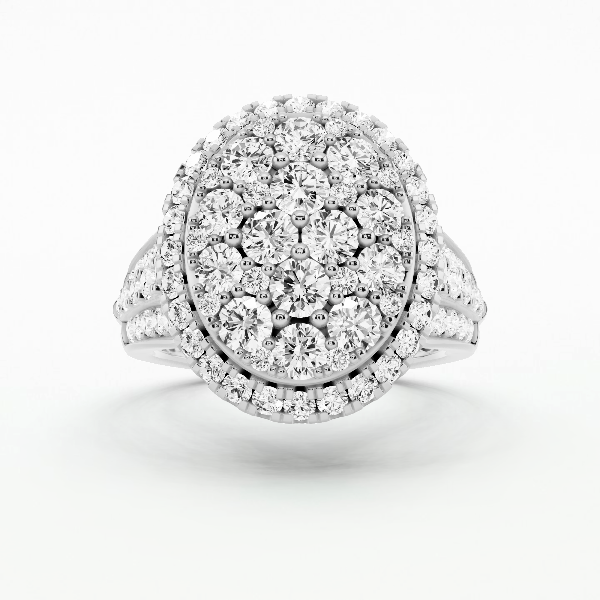 Serene Halo Diamond Ring -