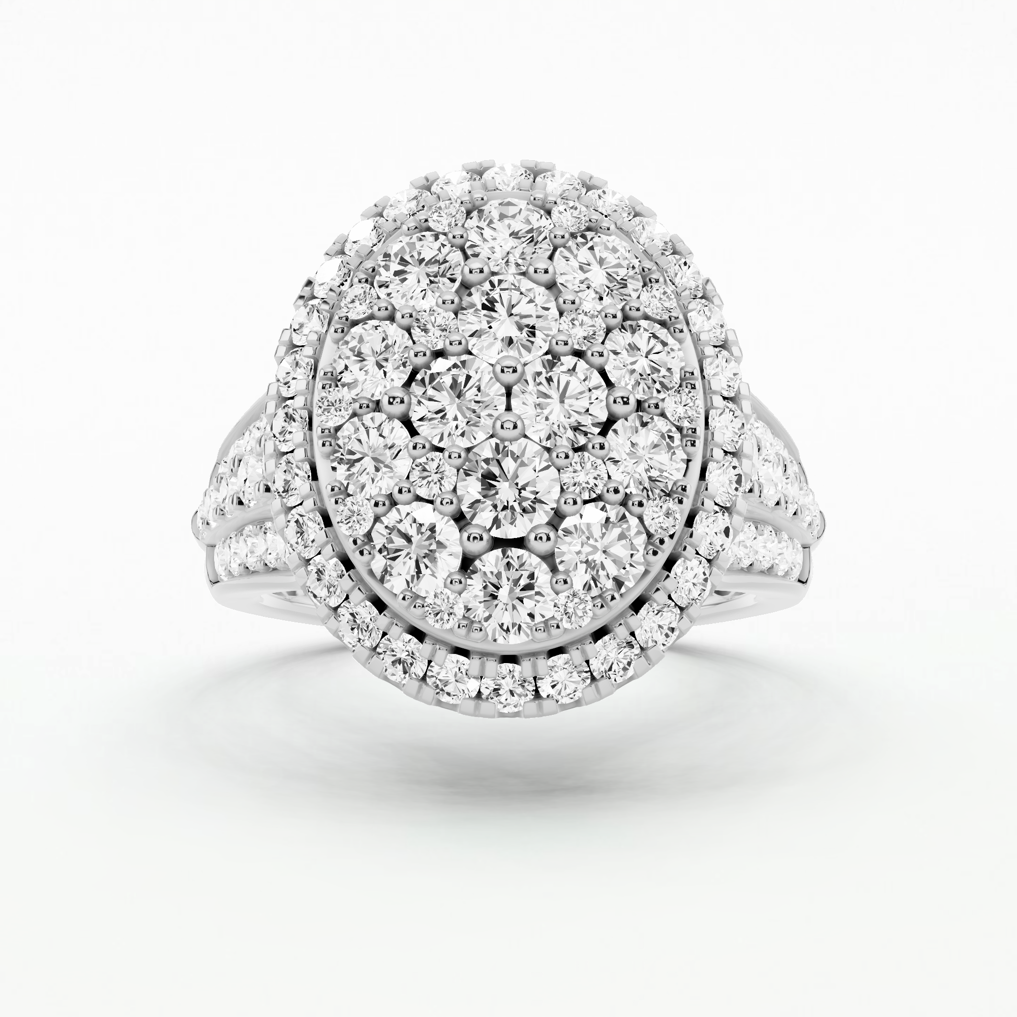 Serene Halo Diamond Ring - Round