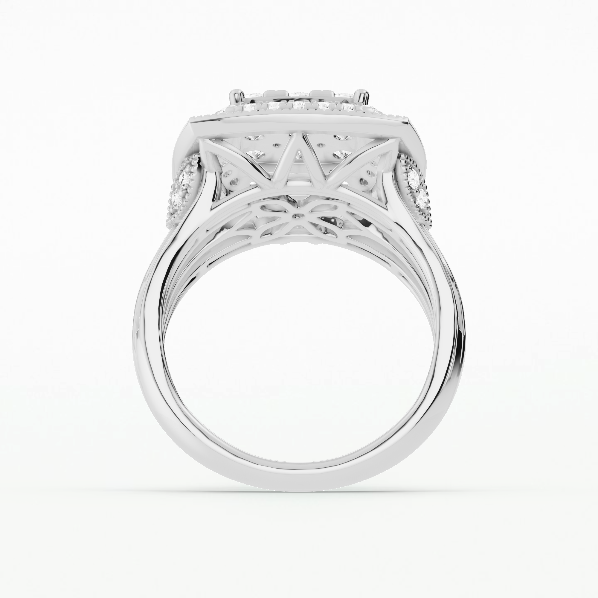 Empress Crown Diamond Ring-Round