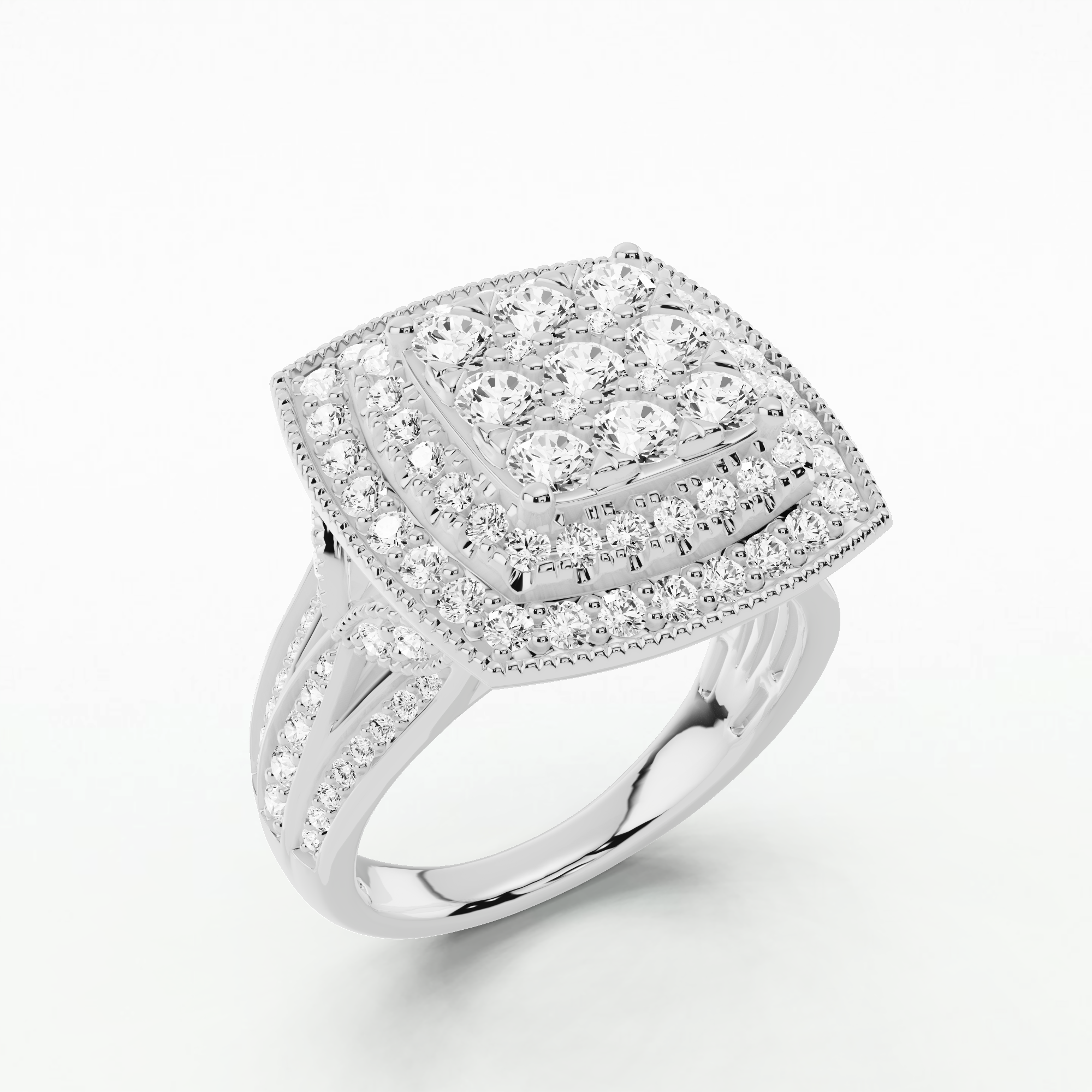 Empress Crown Diamond Ring-Round