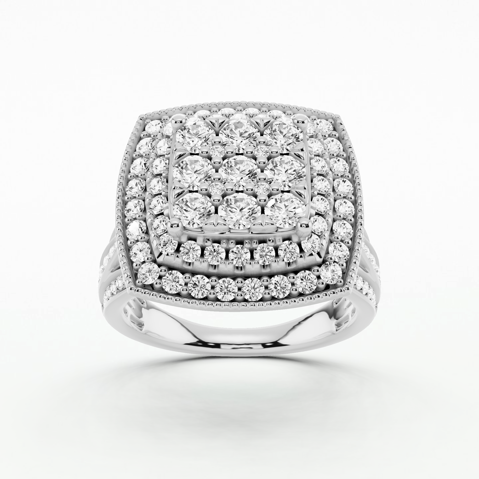 Empress Crown Diamond Ring-Round