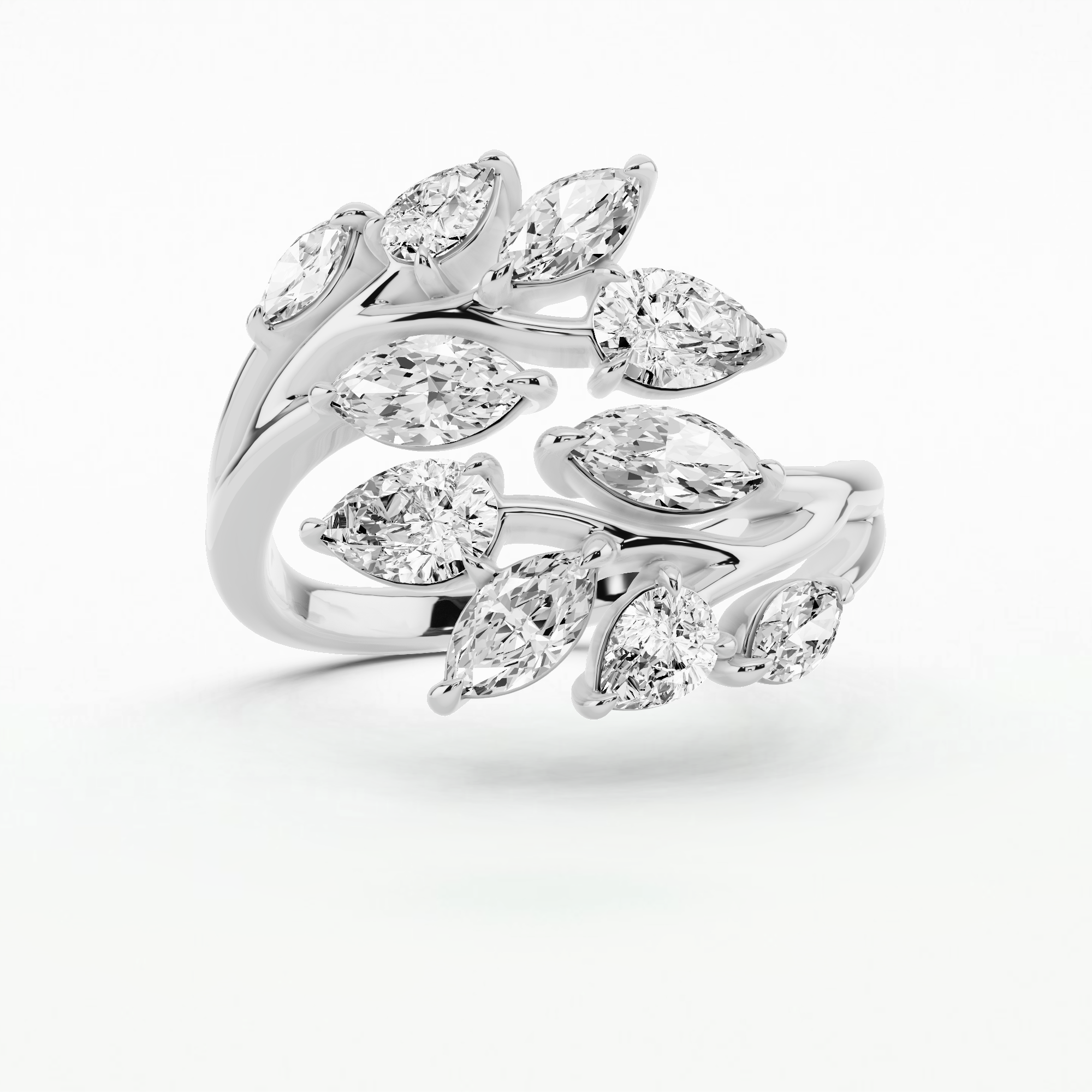 Celestial Bloom Diamond Fashion Ring-Multi Stone