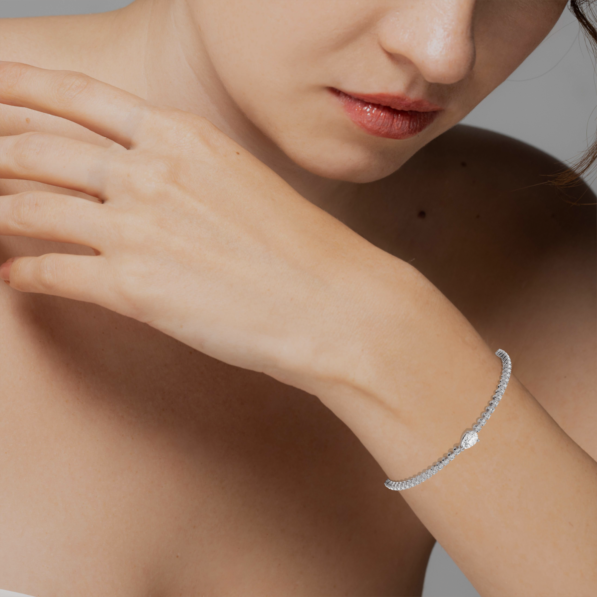 Tear Drop Fashion Bracelet-Multi Stone