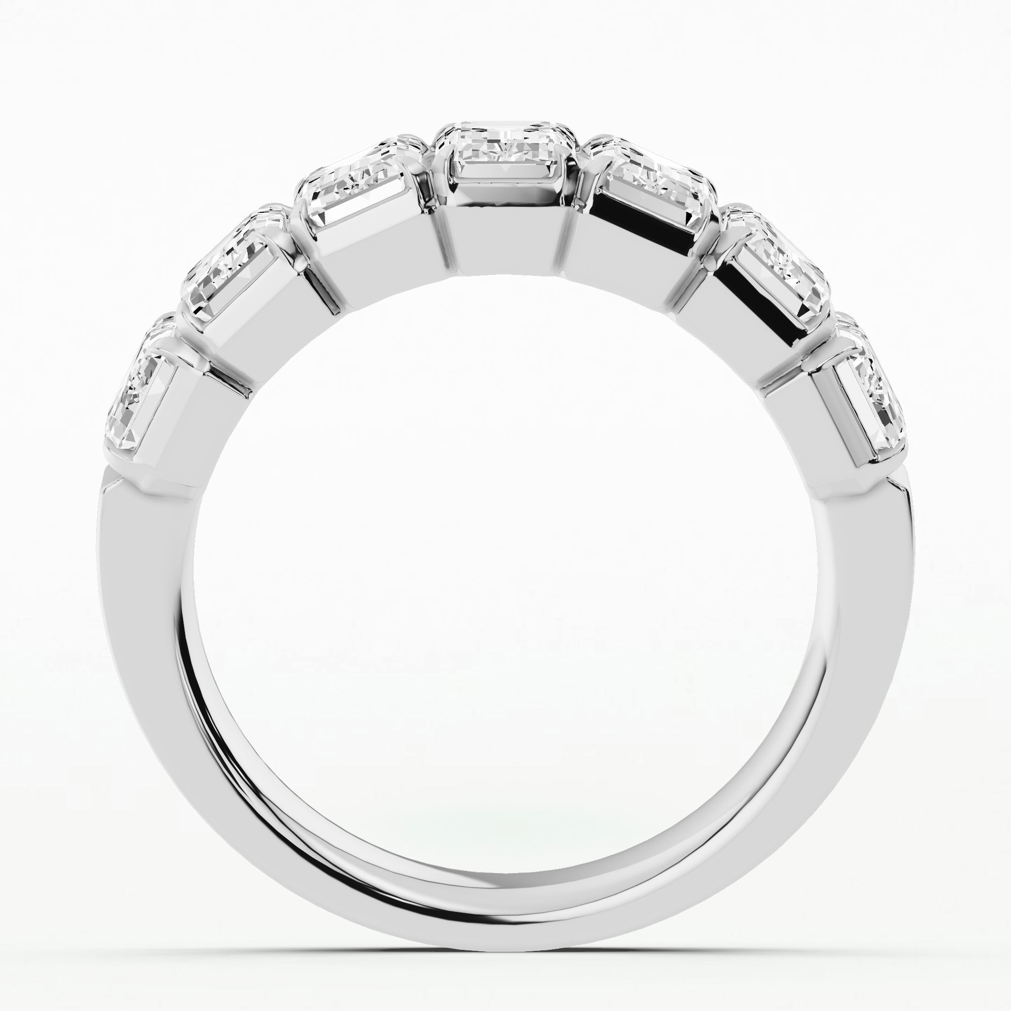 DC Half Eternity Band-Emerald Cut