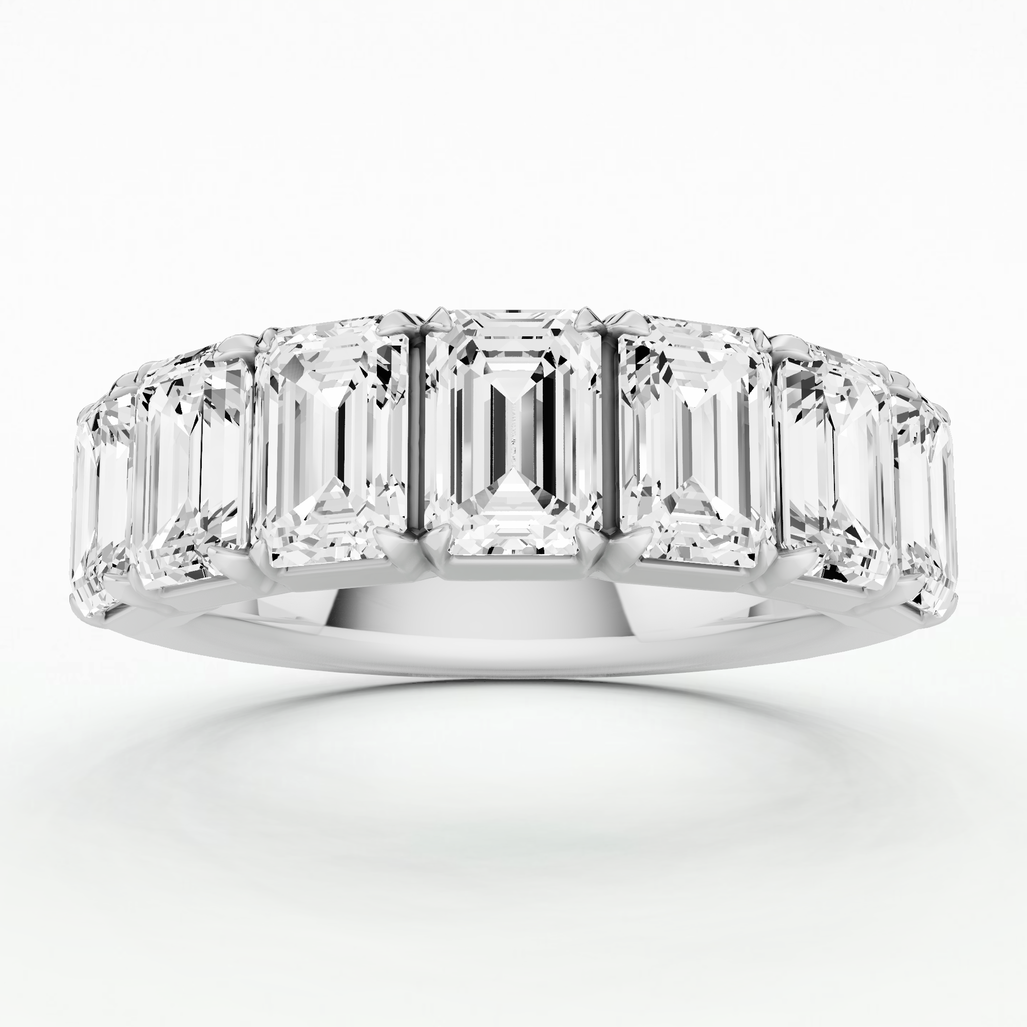 DC Half Eternity Band-Emerald Cut