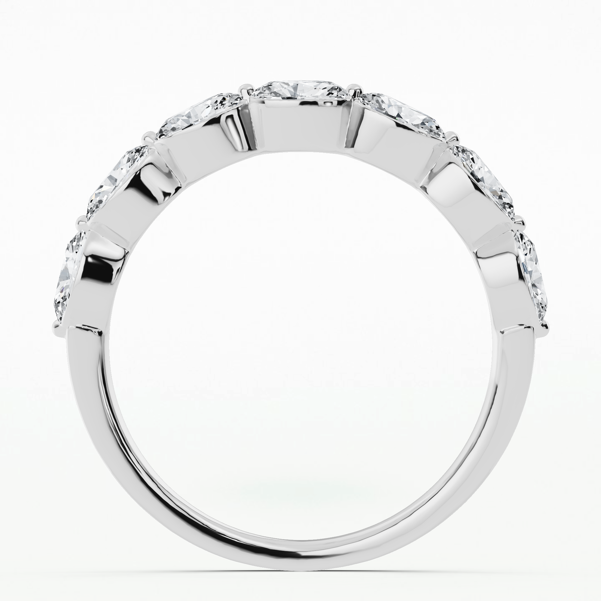 Mystique Half Eternity Band-Oval