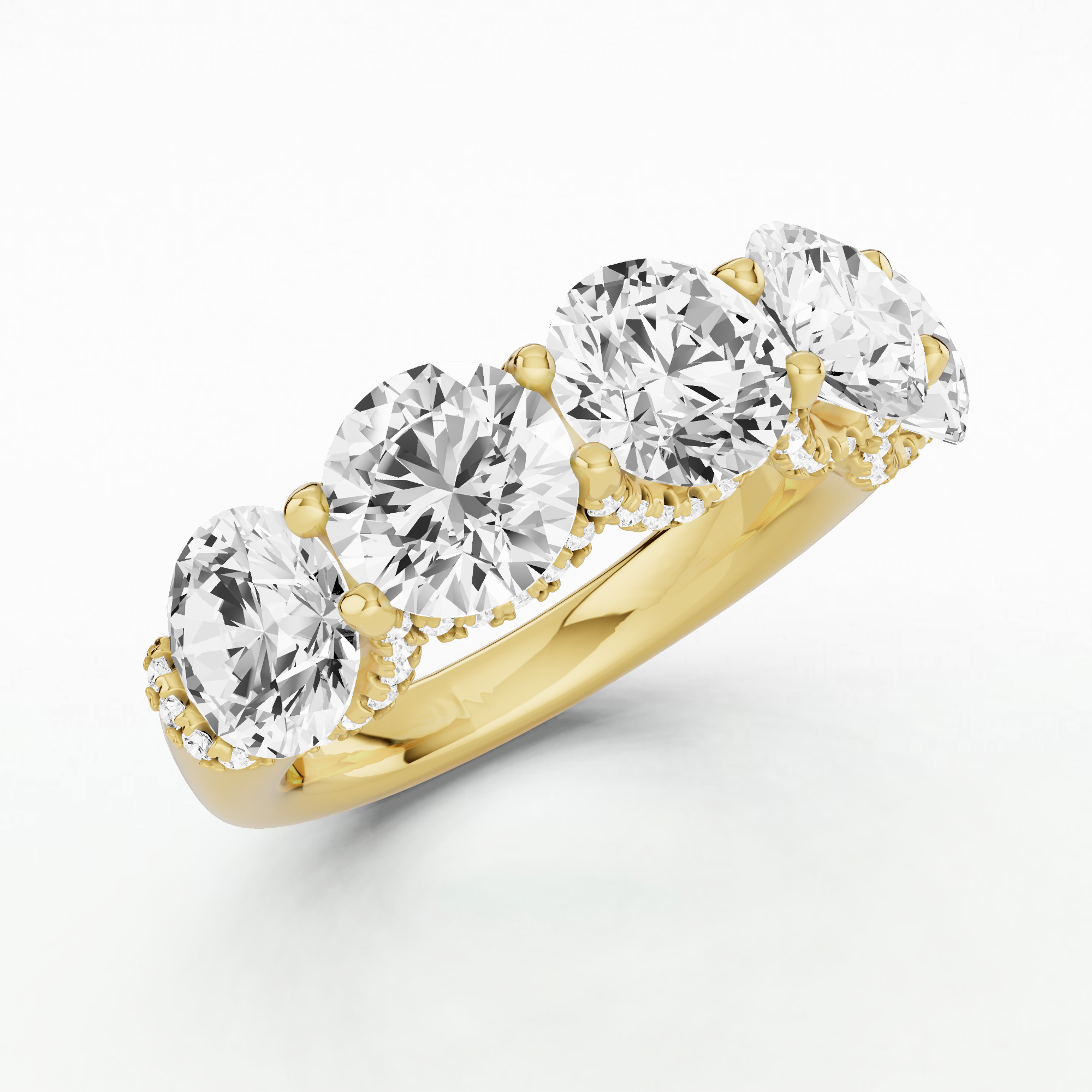 The Cinq Half Eternity Band-Round