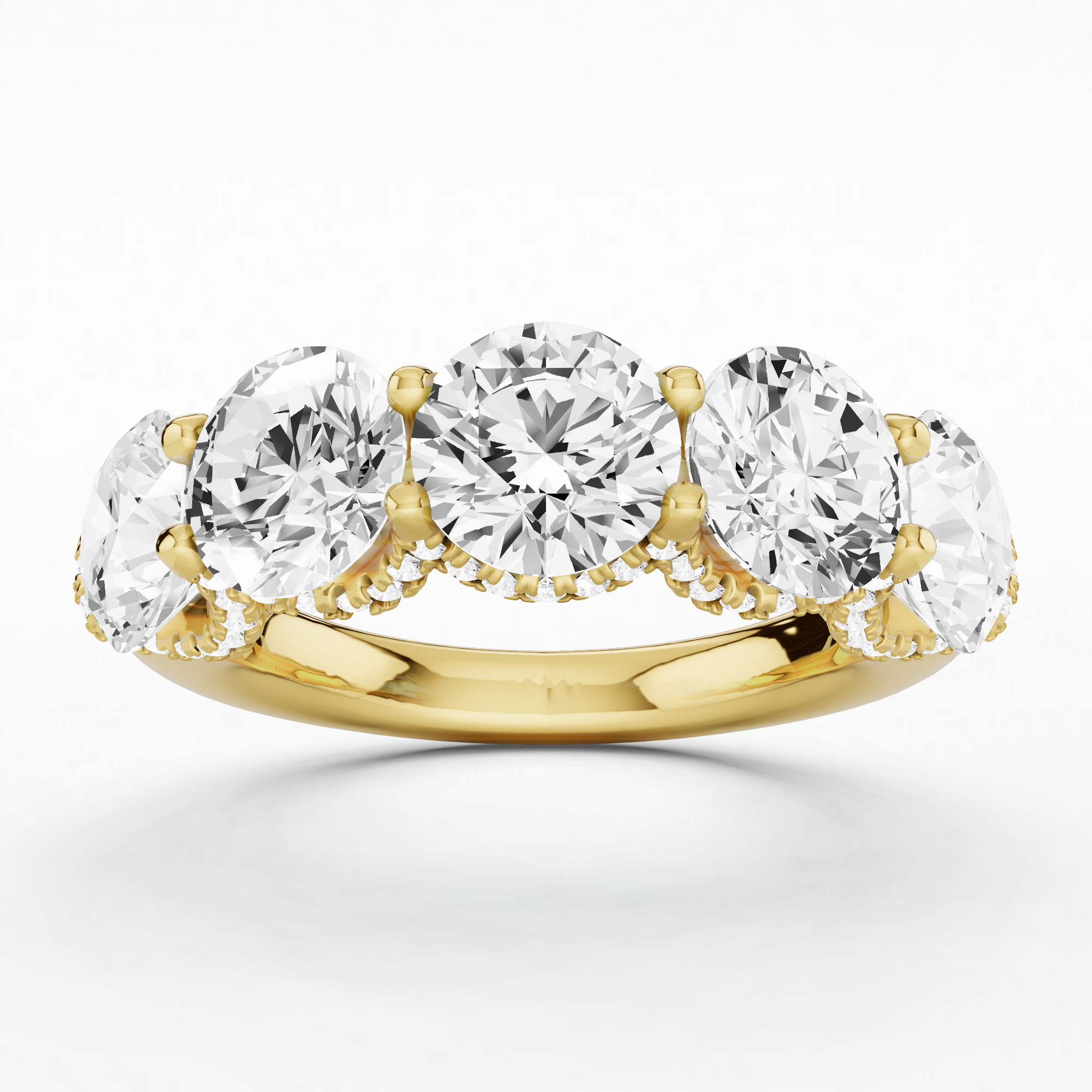 The Cinq Half Eternity Band-Round