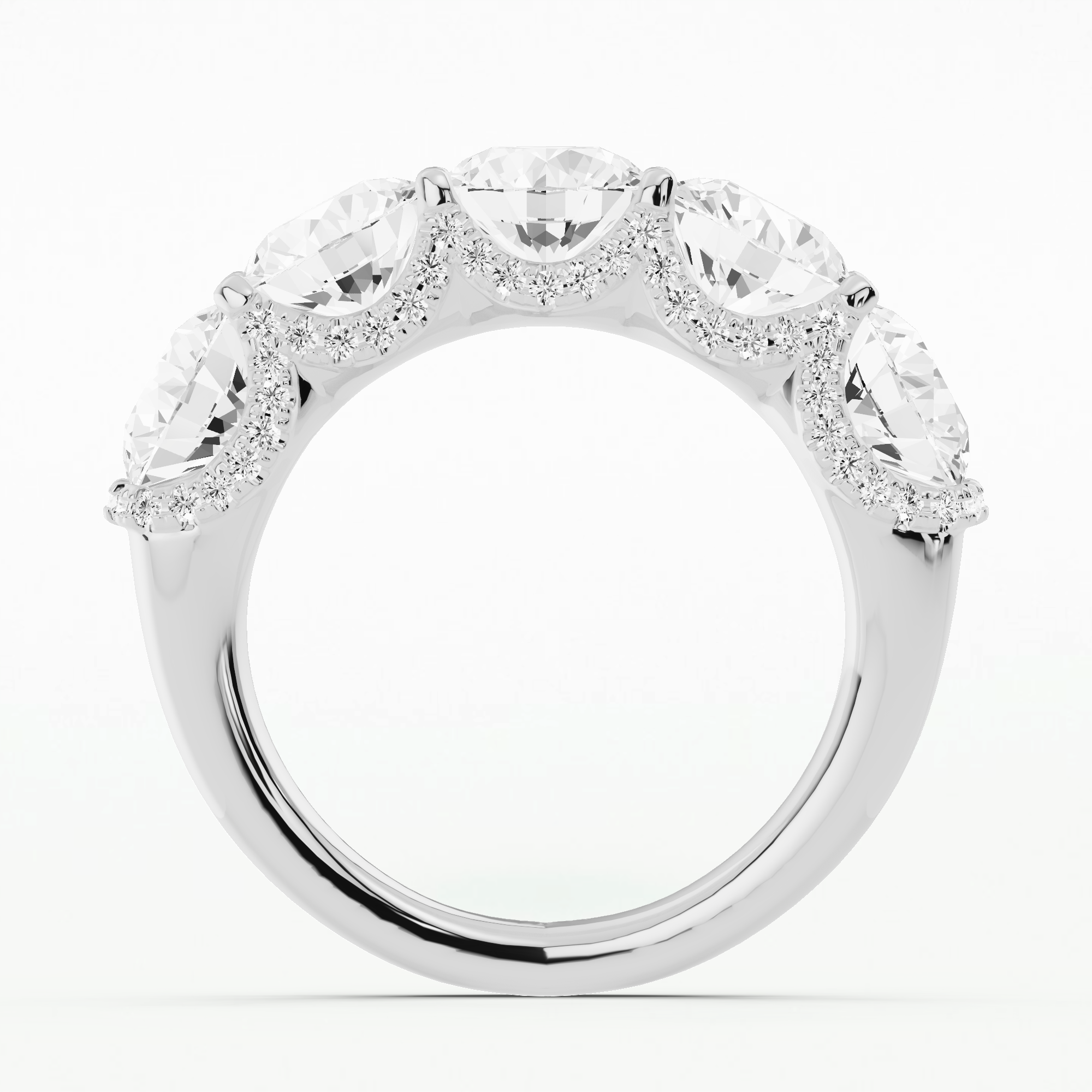 The Cinq Half Eternity Band-Round