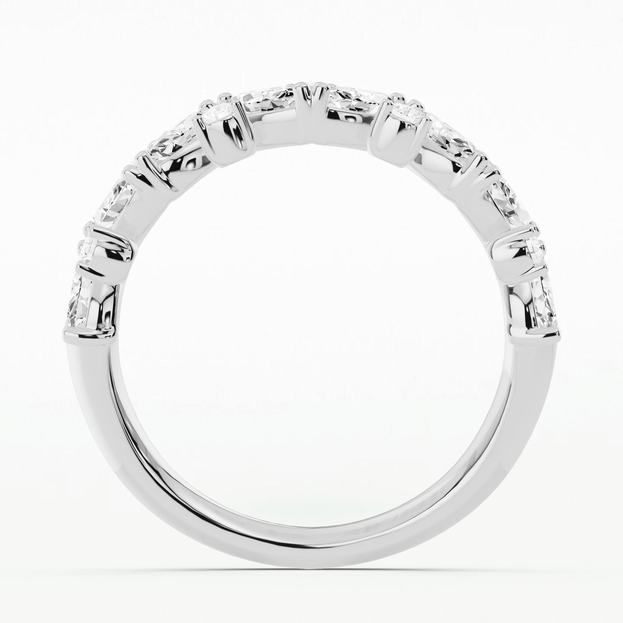 The Array Half Eternity Band-Multi Stone