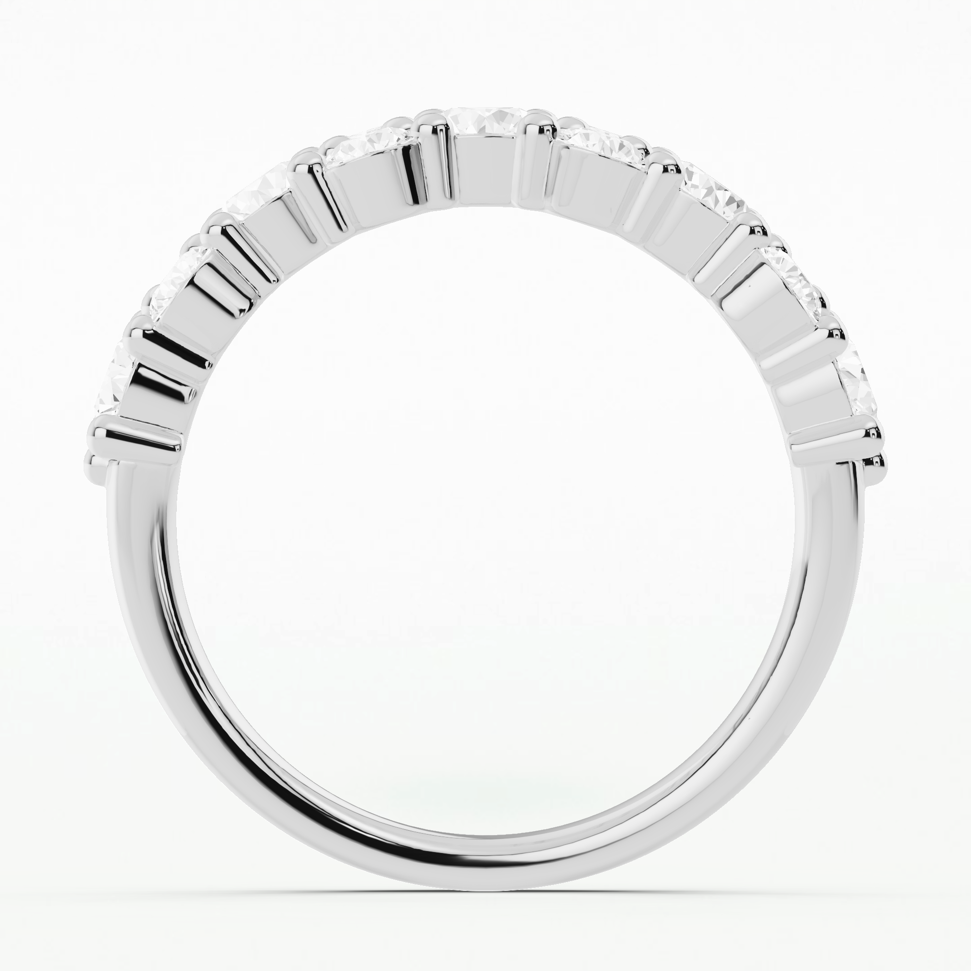 The Flow Half Eternity Band-Round