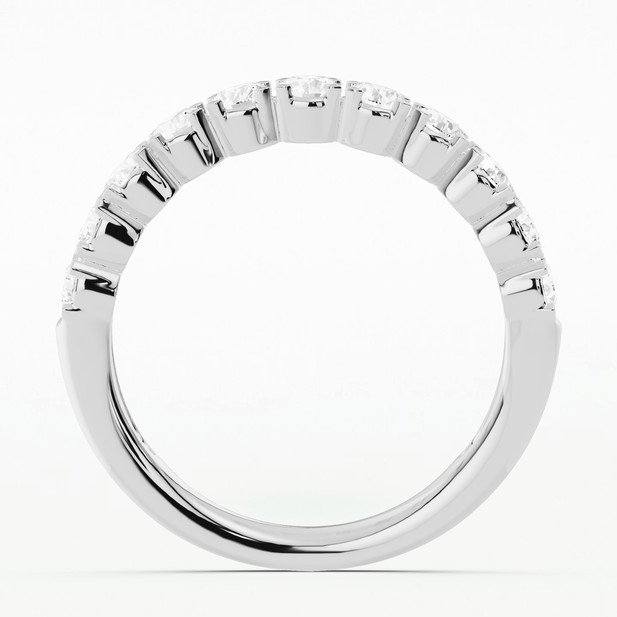 Classic Lab Grown Diamond Half Eternity Band-Round