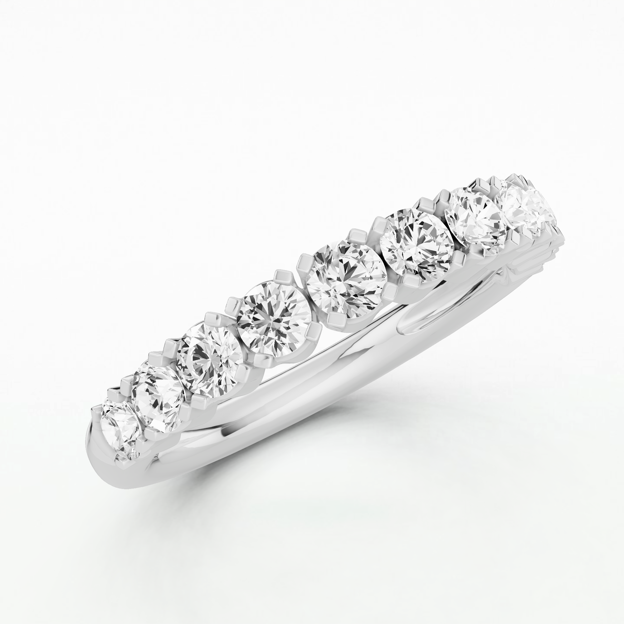 Classic Lab Grown Diamond Half Eternity Band-Round