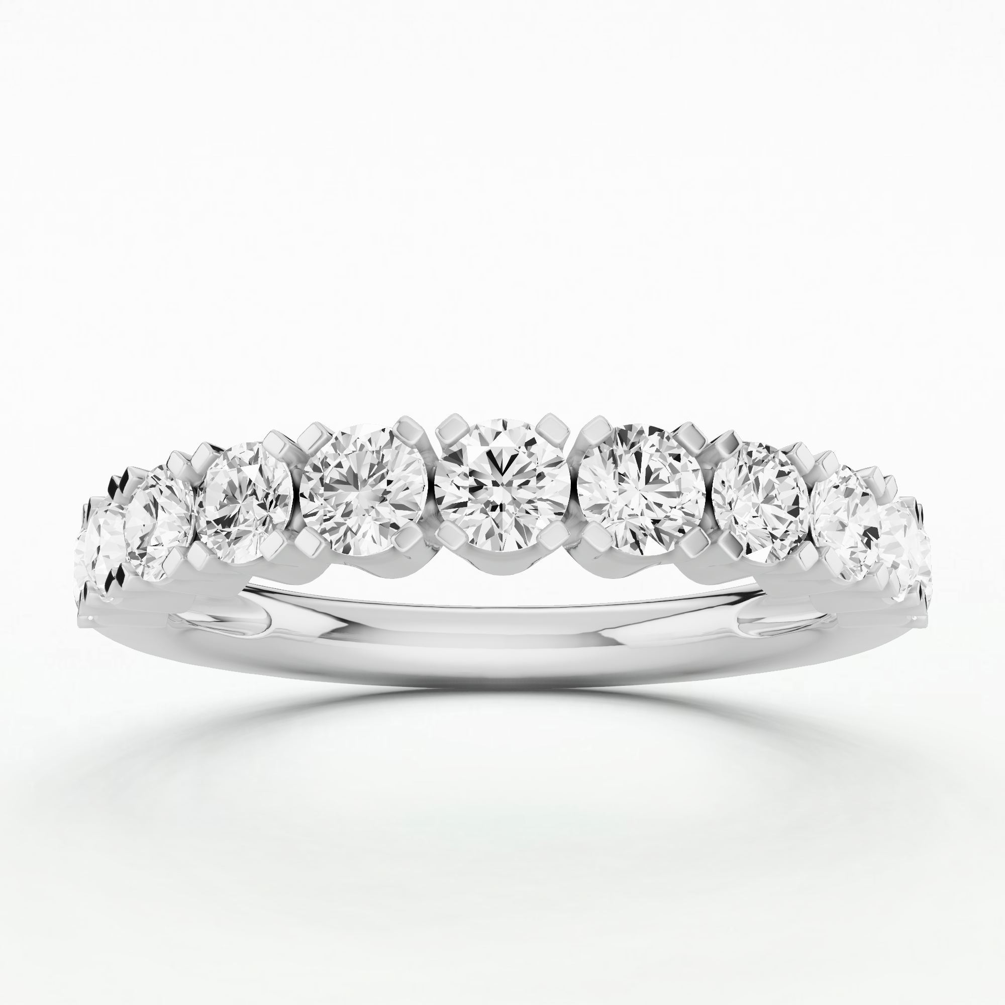 Classic Lab Grown Diamond Half Eternity Band-Round