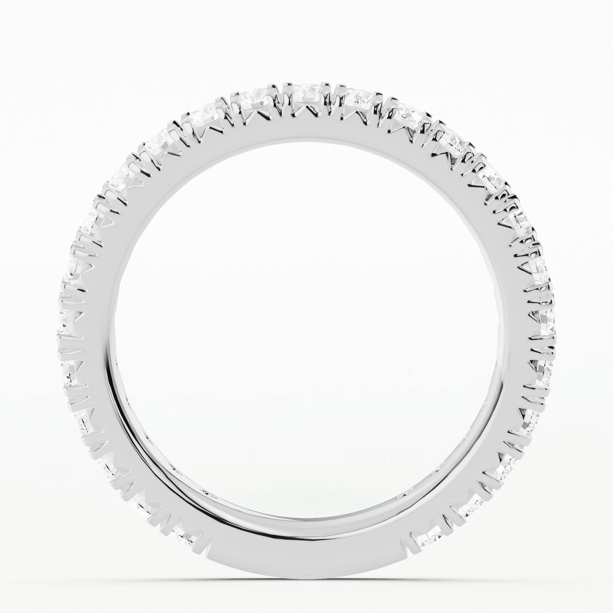 Split-Prong Set Half Eternity Band-Round