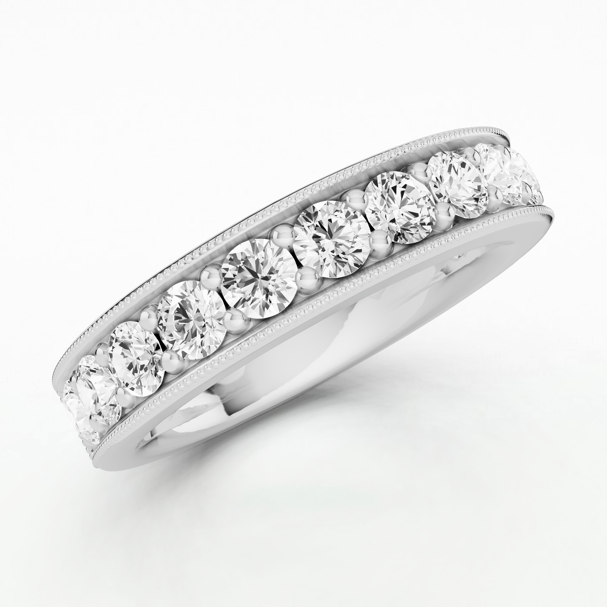 Art Deco Half Eternity Band
-Round