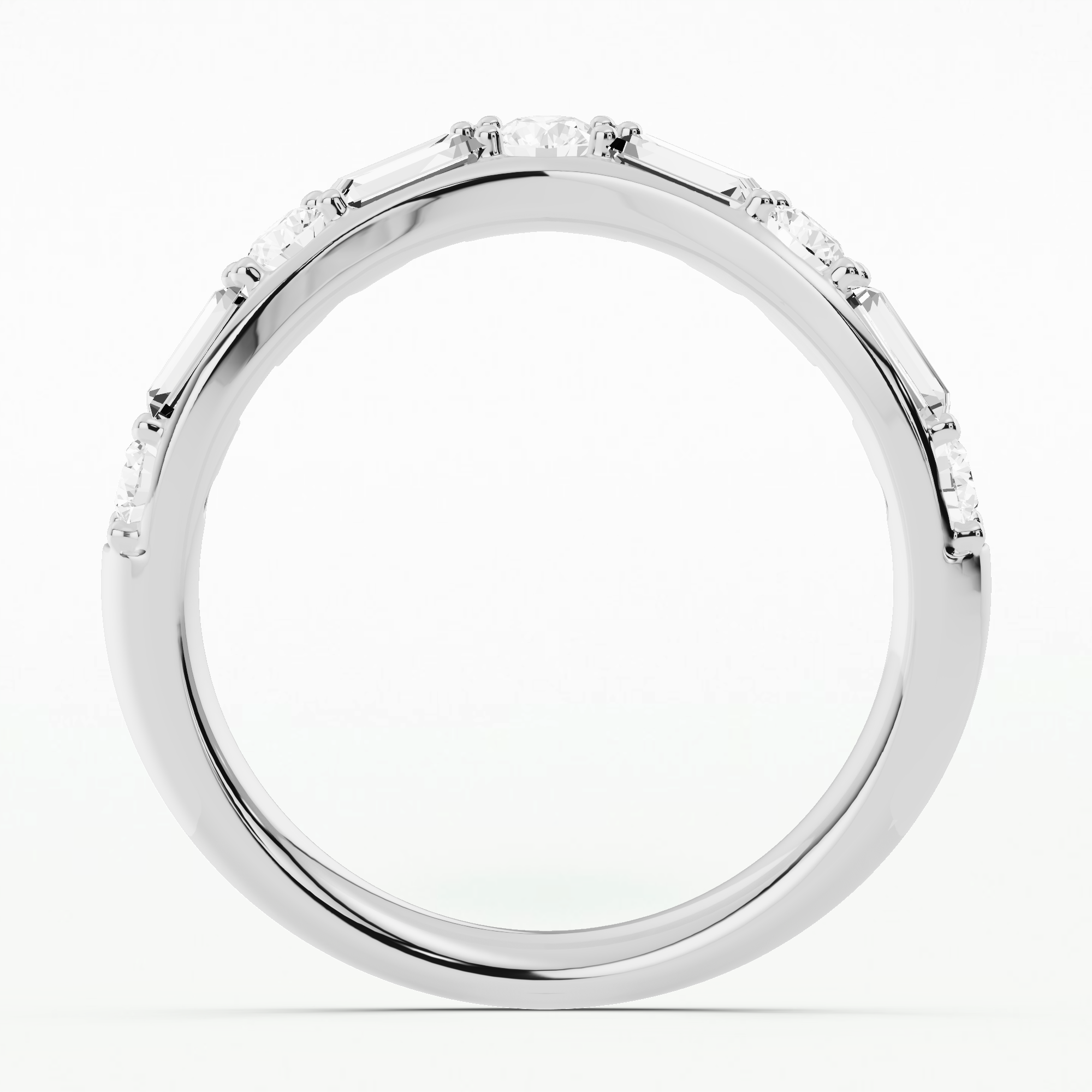 Swerve - Lab Grown Diamond Half Eternity Band-Multi Stone