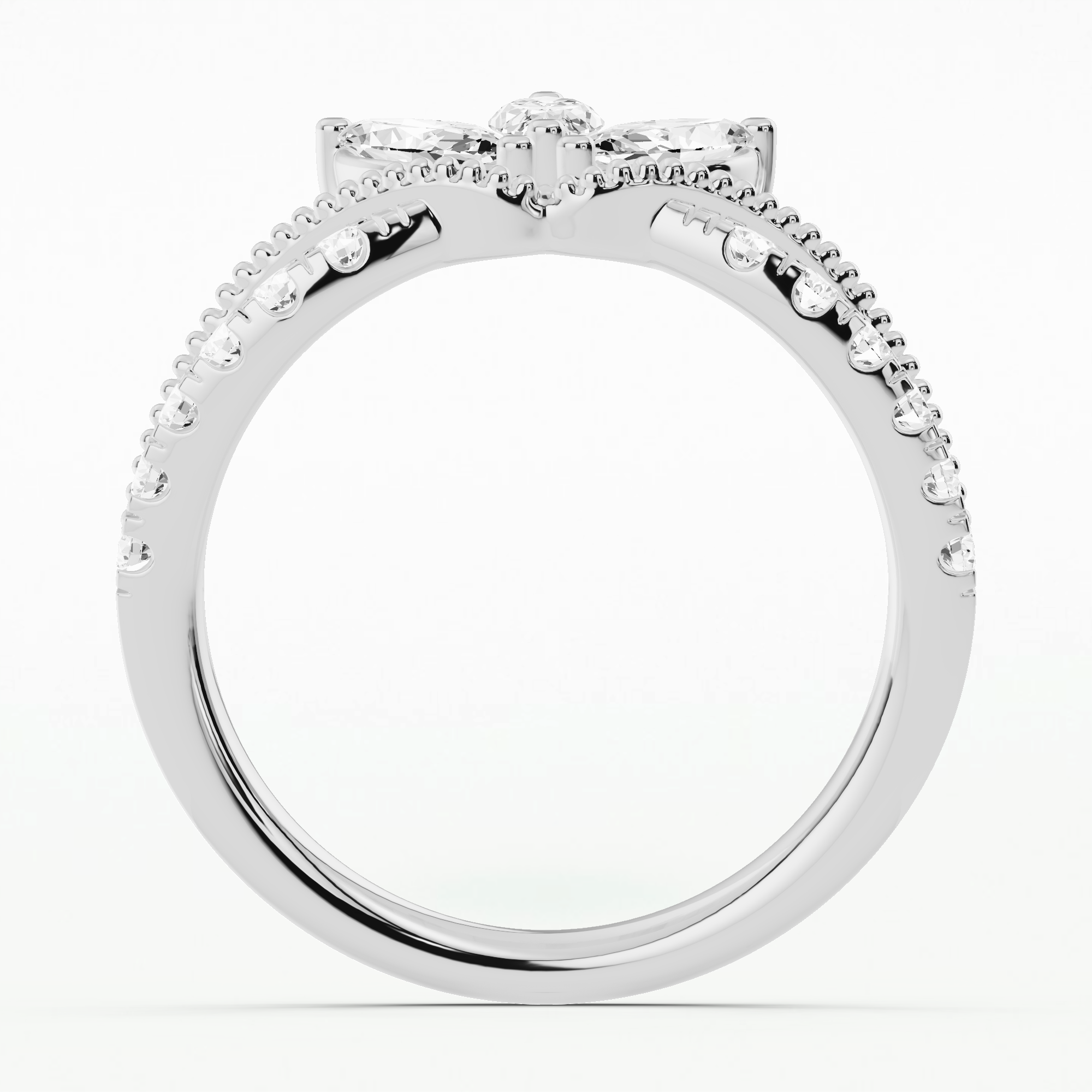 Diadem - Half Eternity Band-Marquise