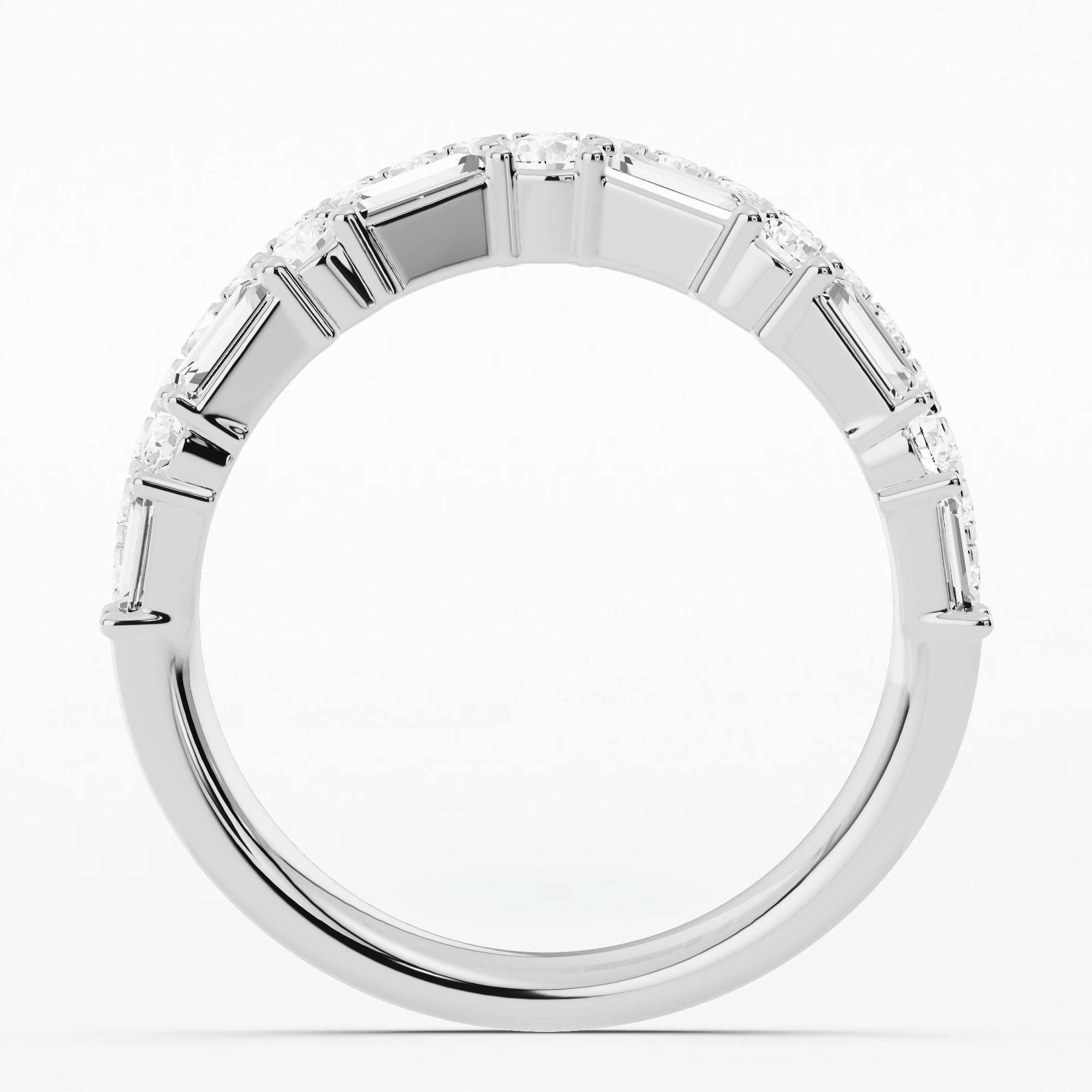 Peak - Lab Grown Diamond Half Eternity Band-Multi Stone