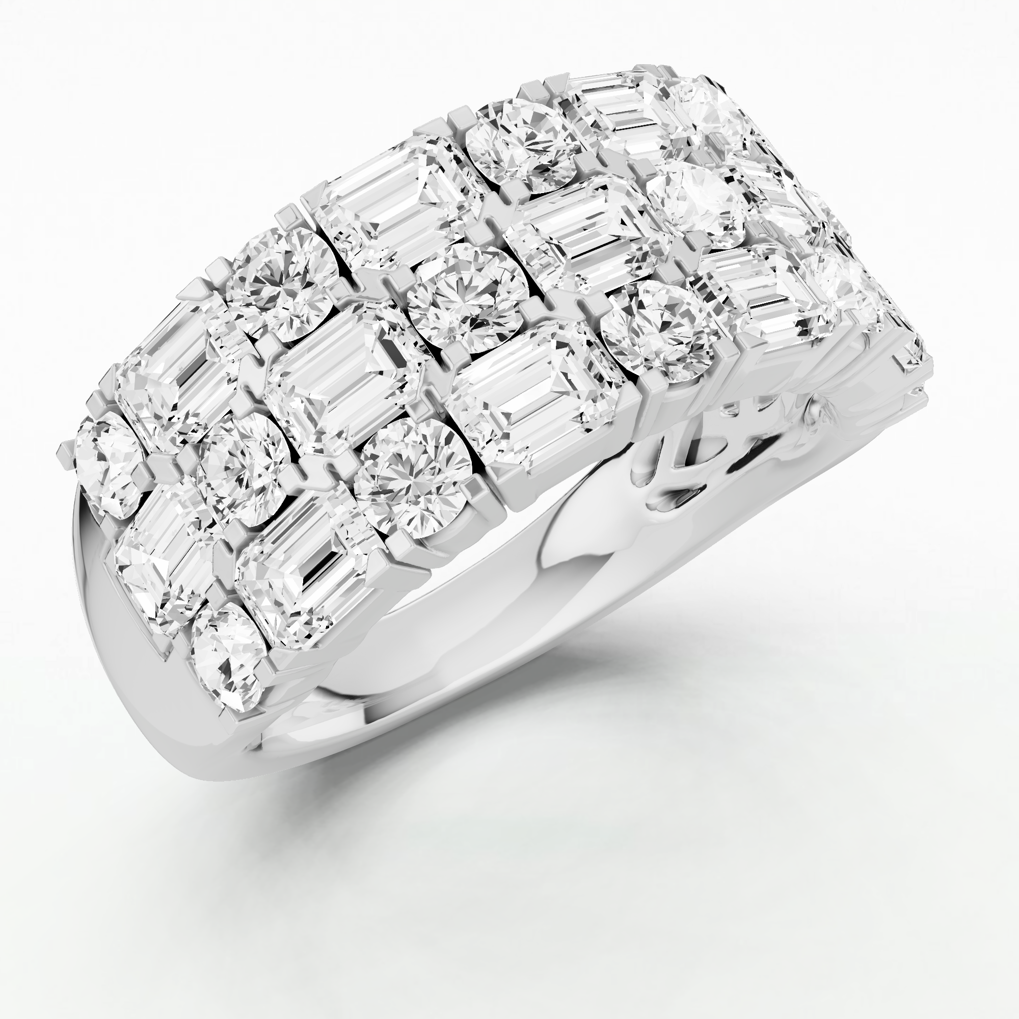 Briana Half Eternity Band-Multi Stone