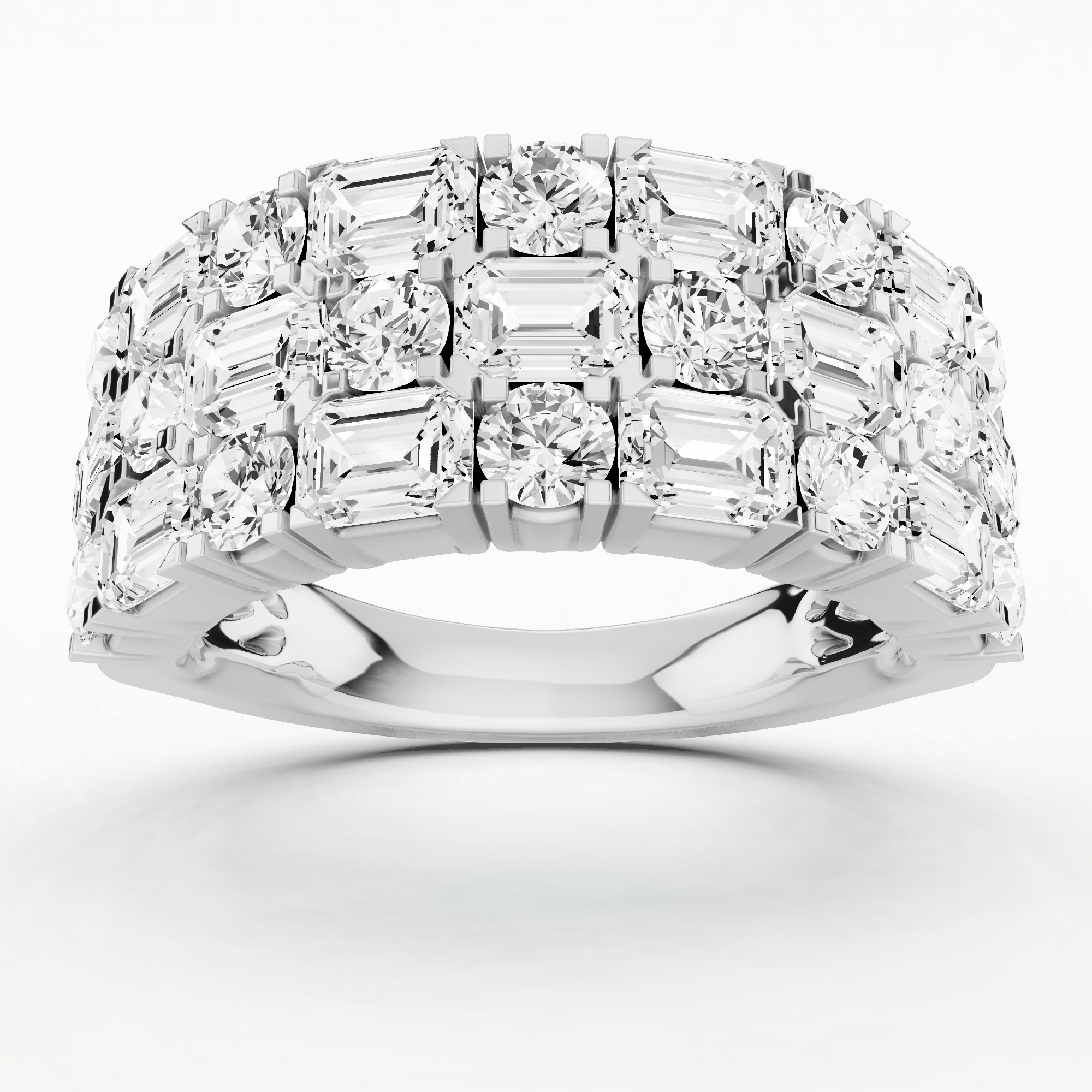 Briana Half Eternity Band-Multi Stone
