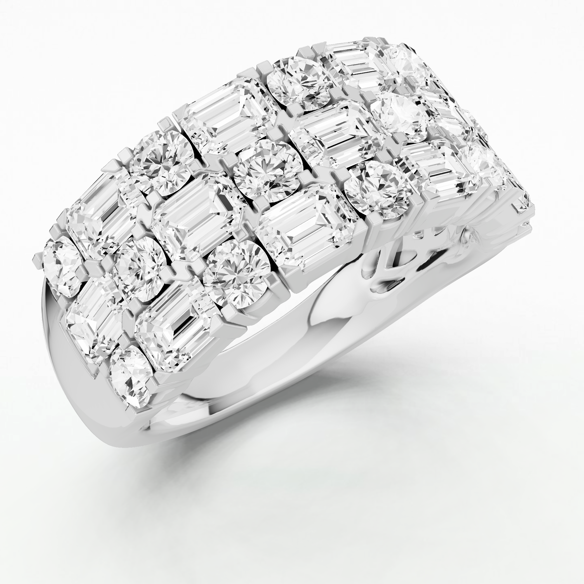Briana Half Eternity Band-Multi Stone