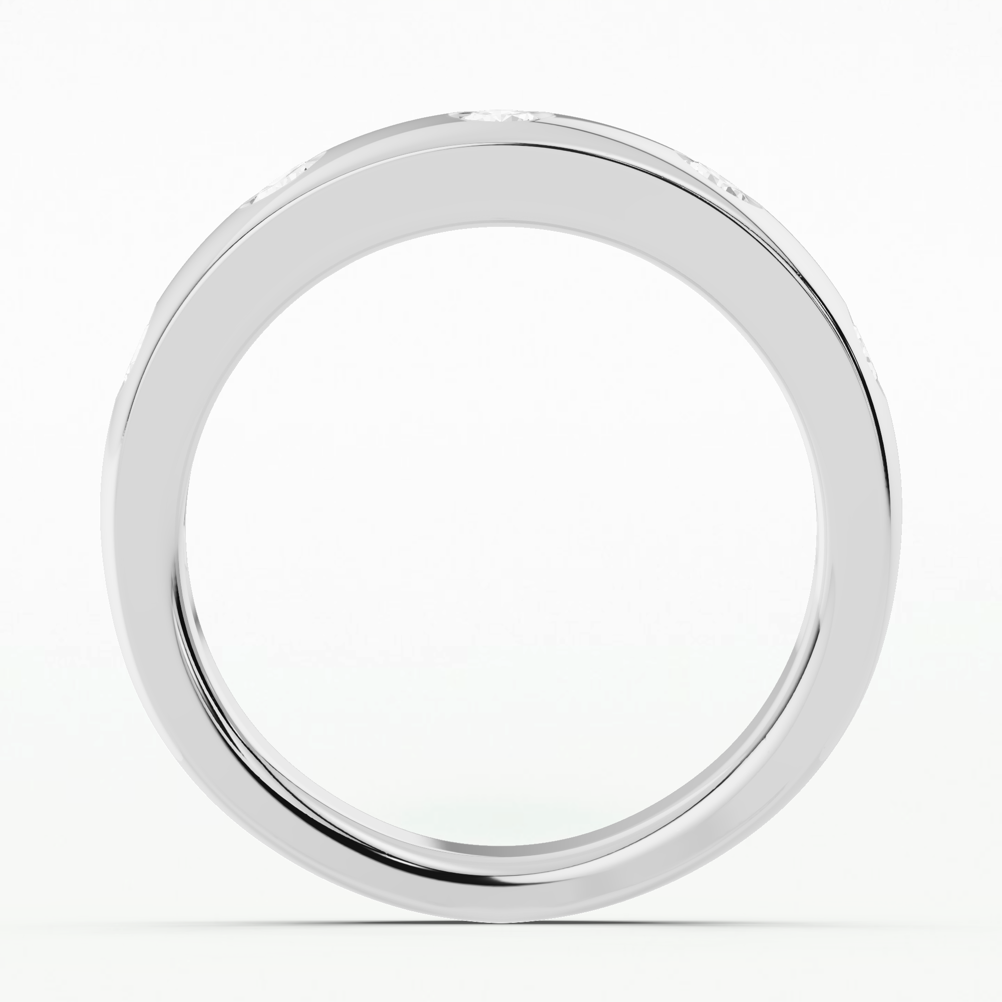 Aimee Flush Set Half Eternity Band-Round