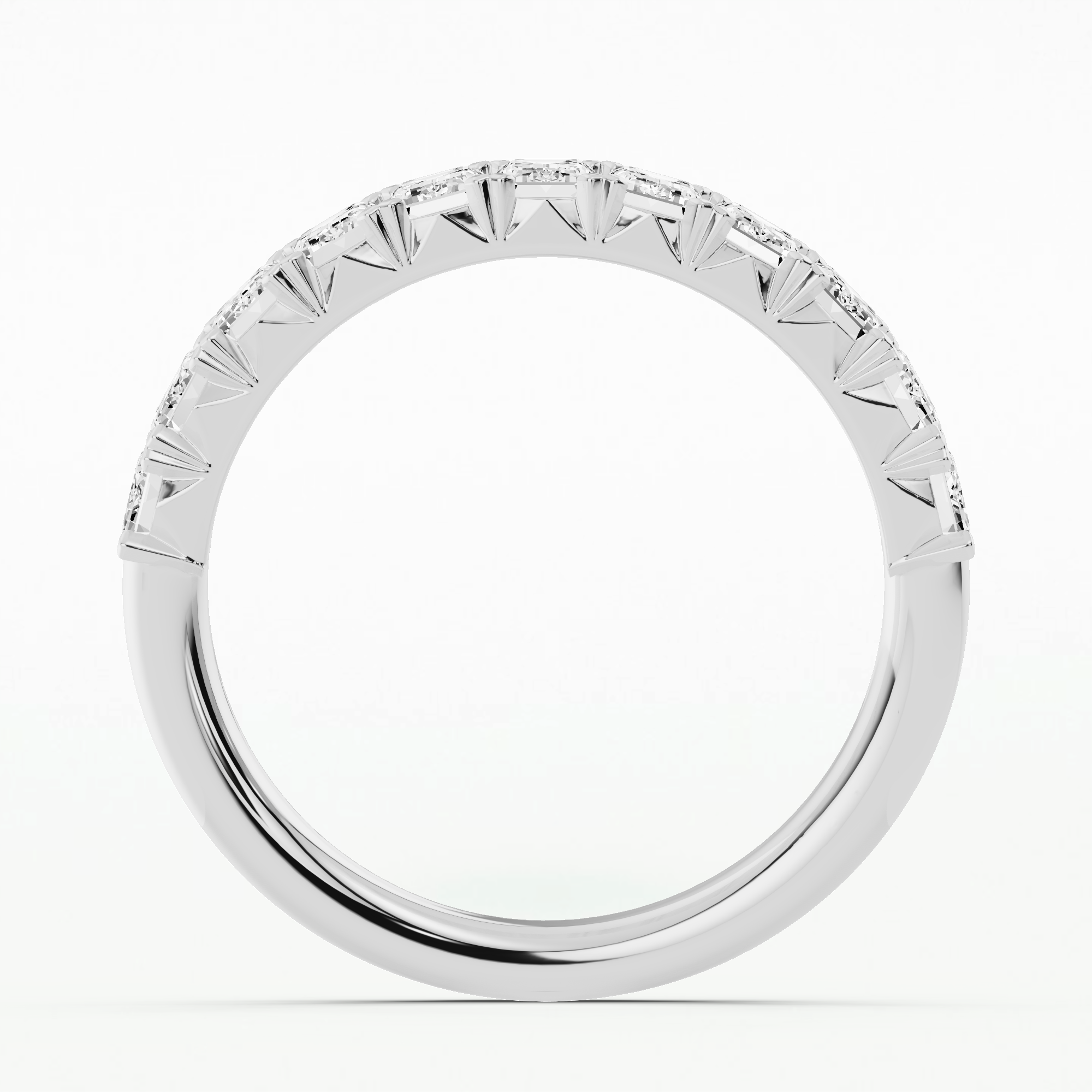 Eunice Half Eternity Band-Emerald Cut
