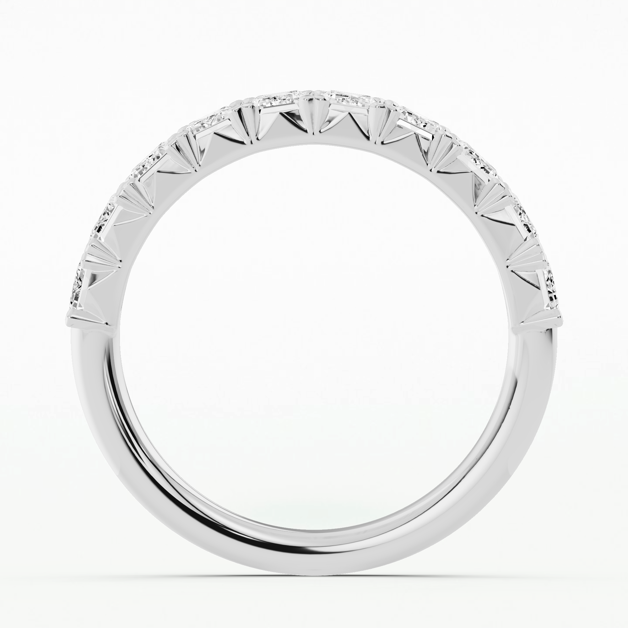 Eunice Half Eternity Band-Emerald Cut