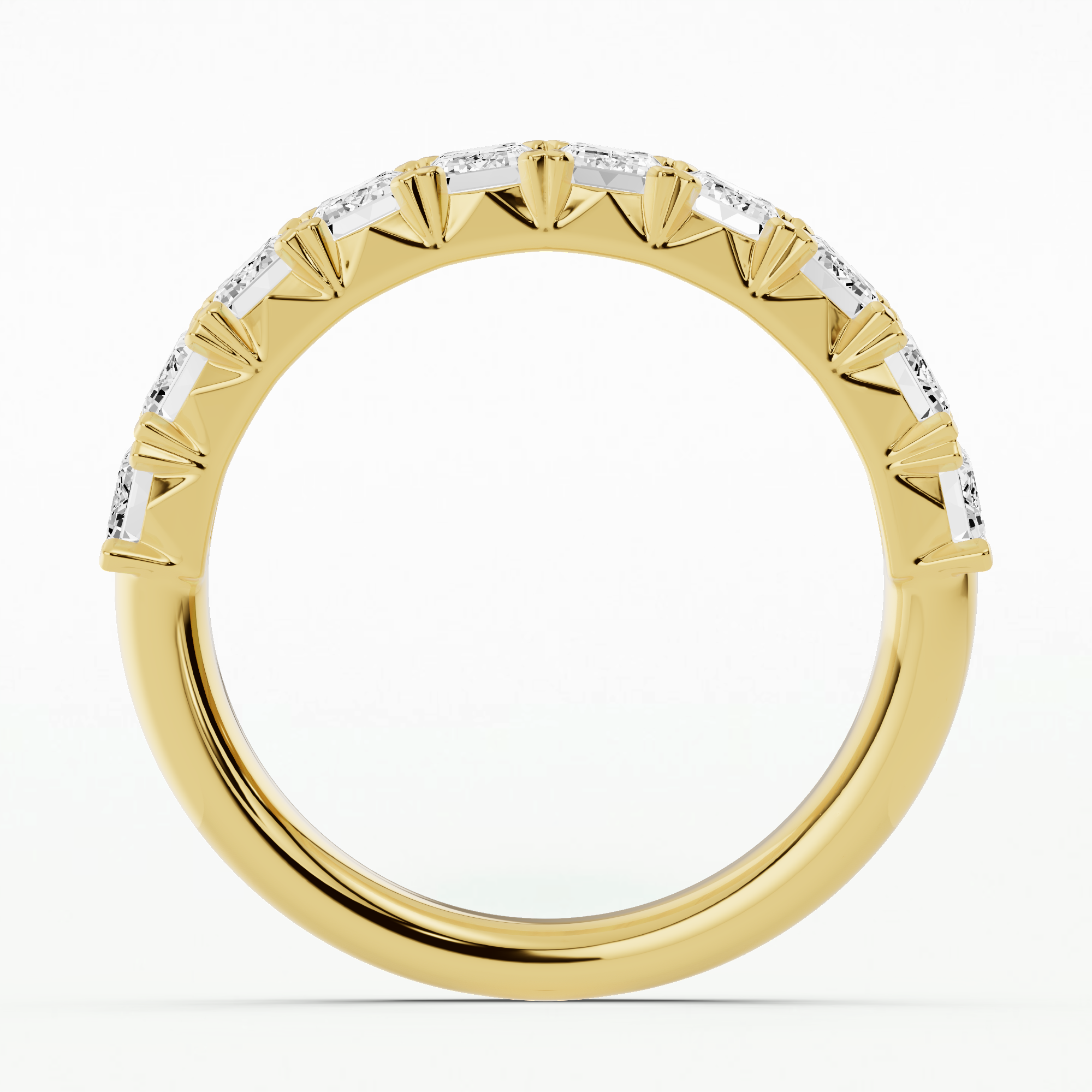 Eunice Half Eternity Band-Emerald Cut