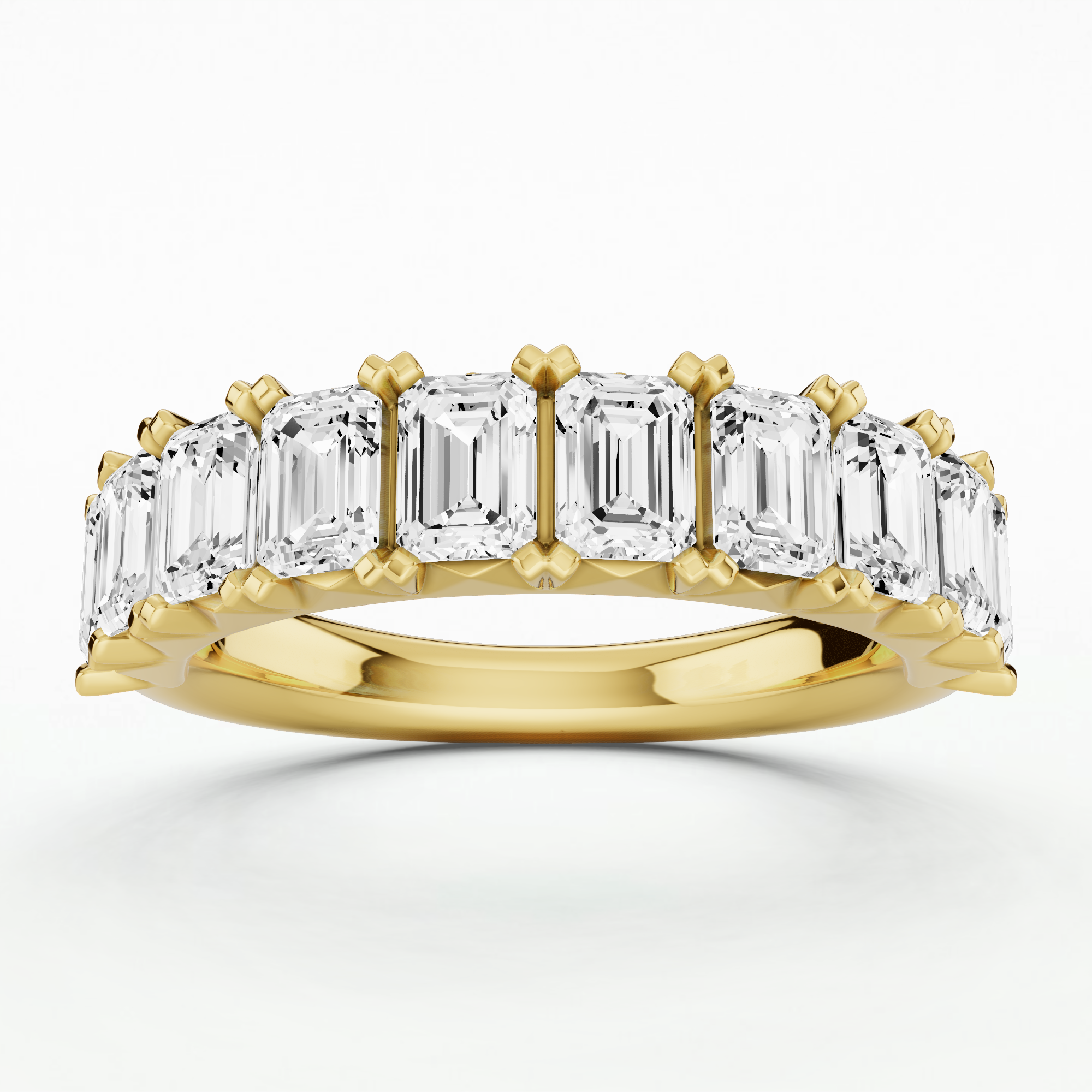 Eunice Half Eternity Band-Emerald Cut