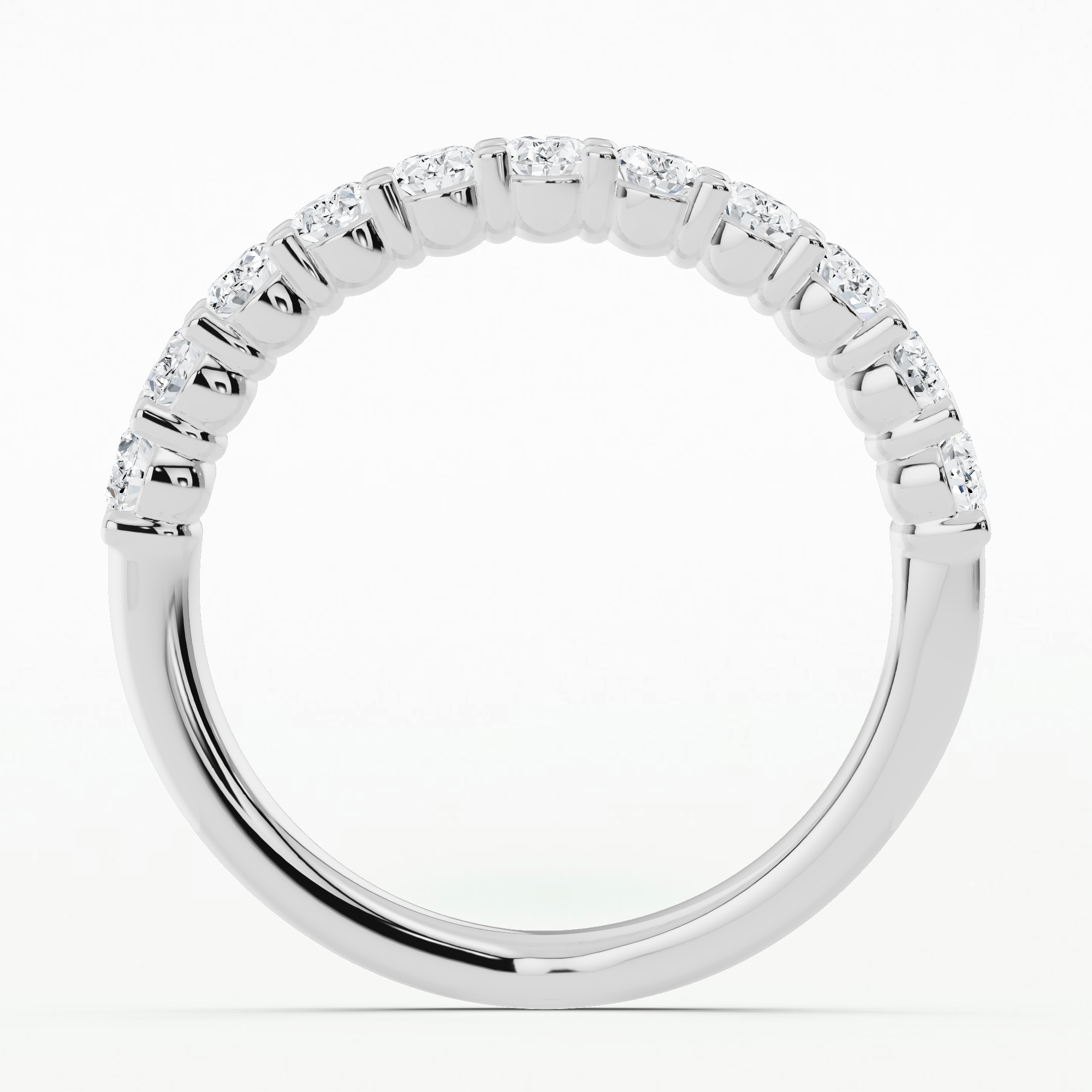 Jessie Lab Grown Diamond Half Eternity Band-Oval