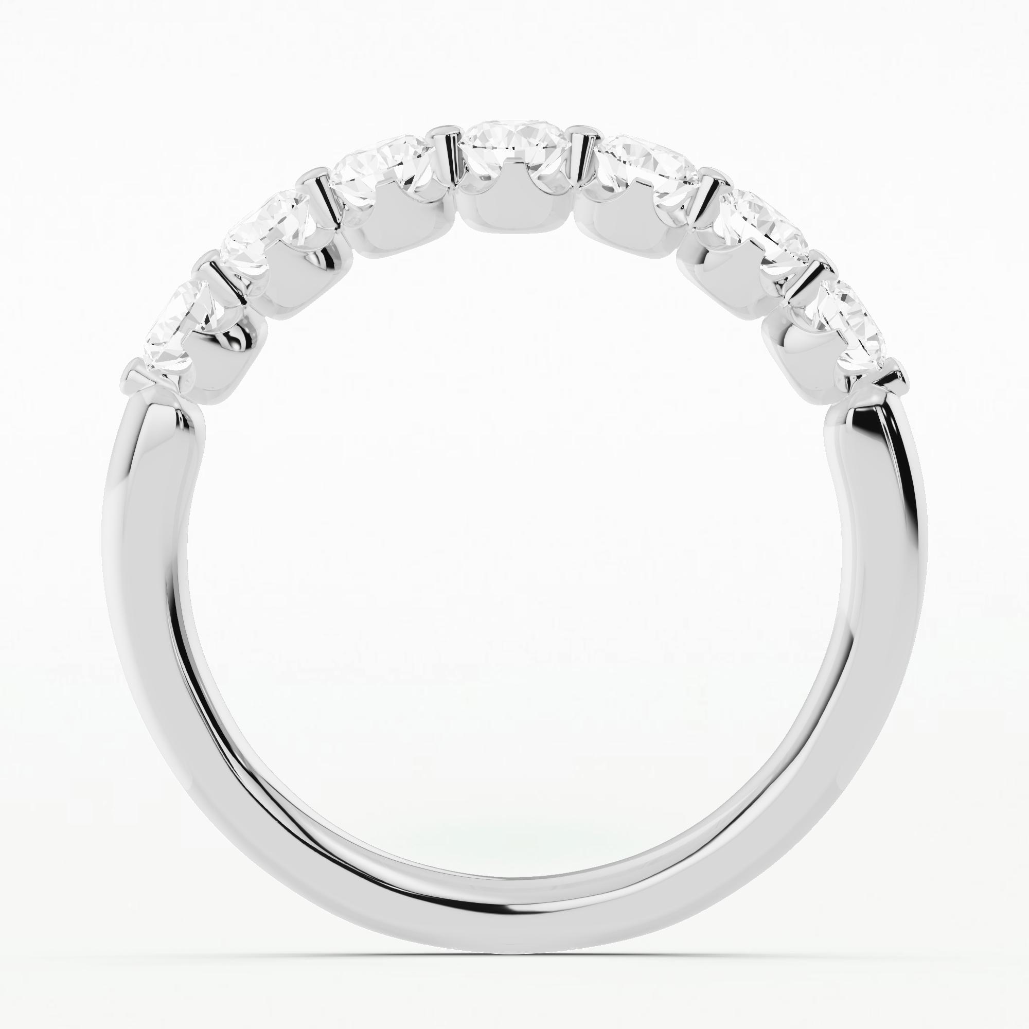 Milo Lab Grown Diamond Half Eternity Band-Round