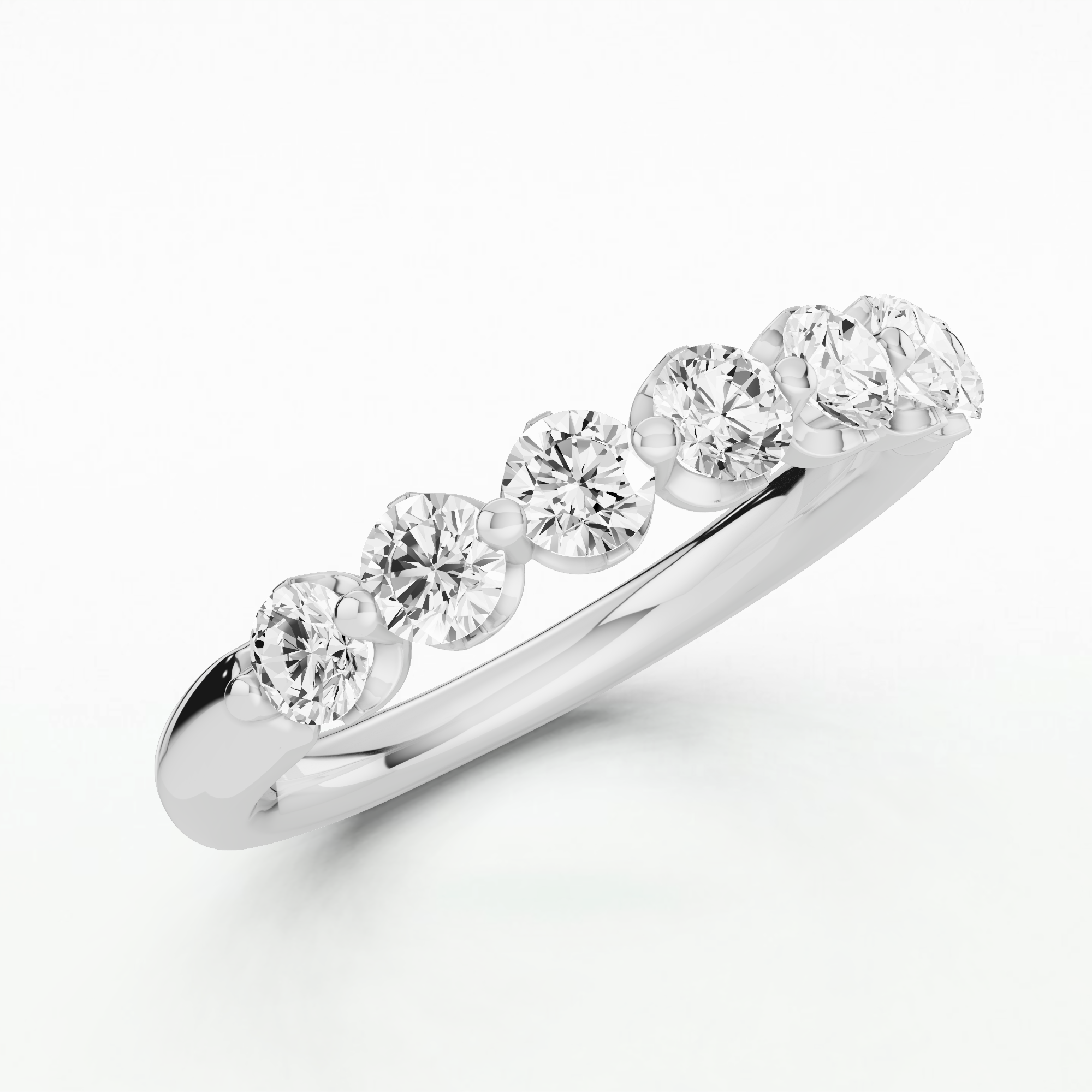 Milo Lab Grown Diamond Half Eternity Band-Round