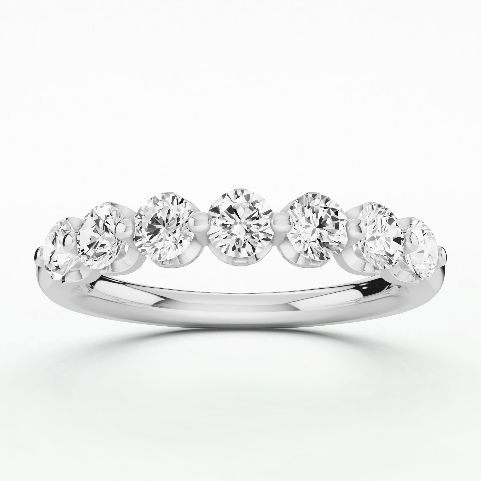 Milo Lab Grown Diamond Half Eternity Band-Round