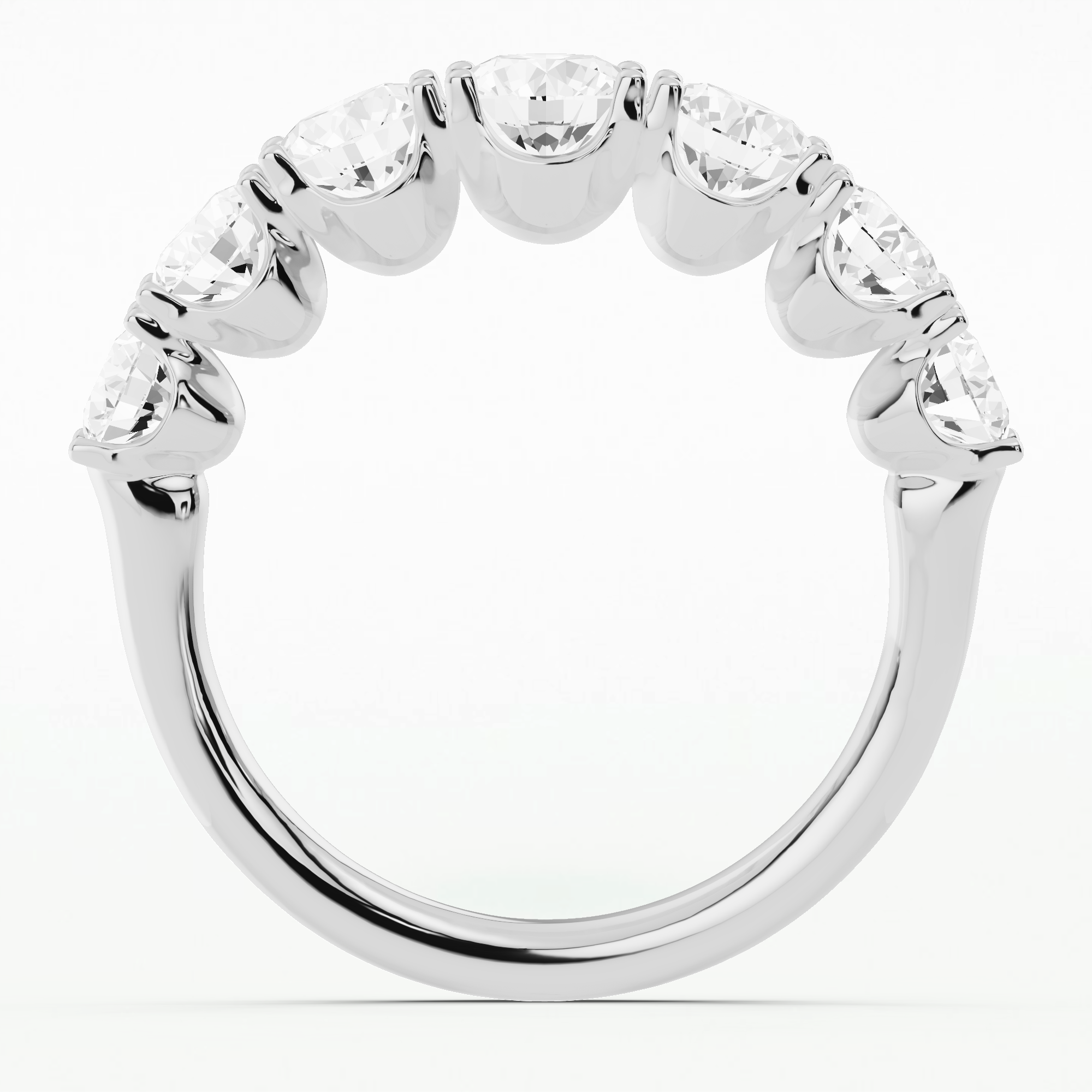 Mia Floating Half Eternity Band-Round