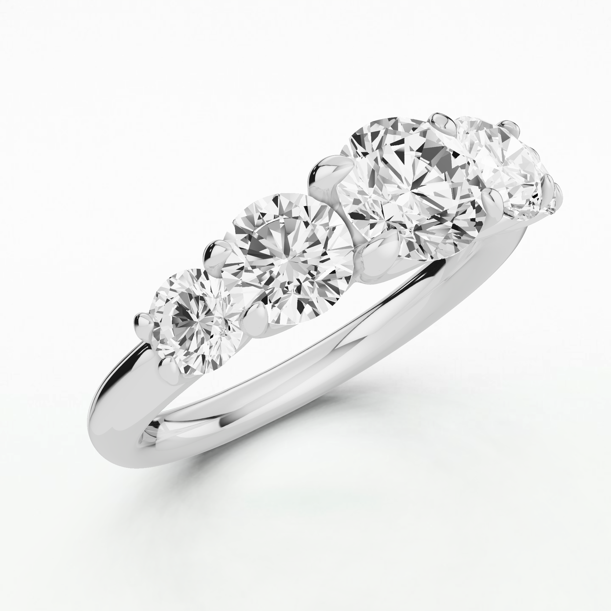 Eternal Quintet Lab Grown Diamond Half Eternity Band-Round