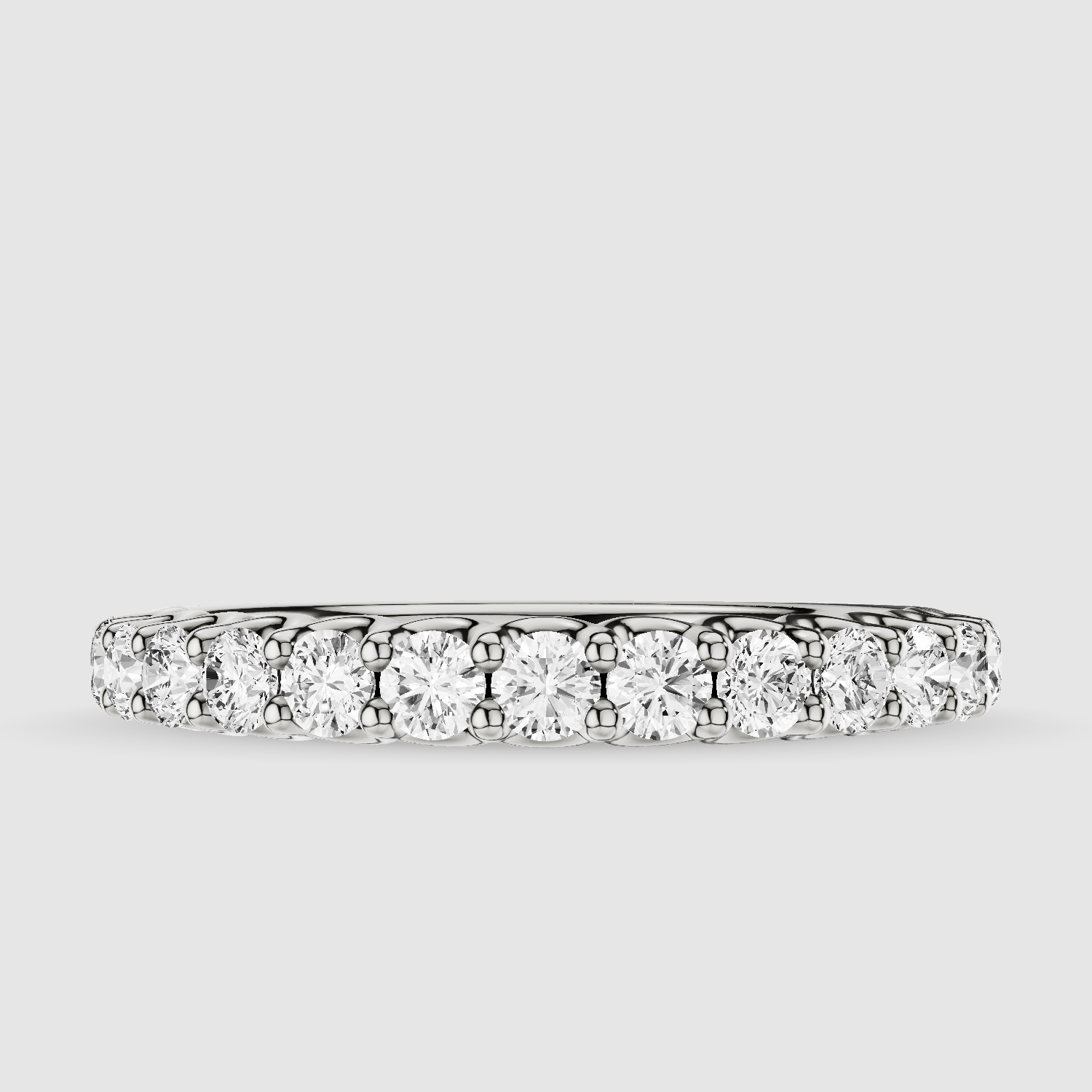 Anne U Prong Half Eternity Band-Round