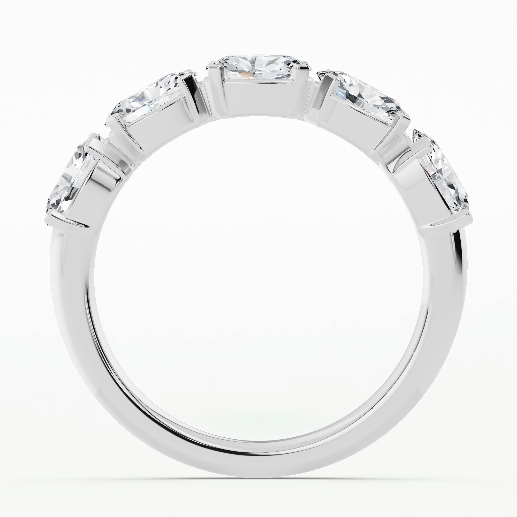 Esther Half Eternity Band-Oval