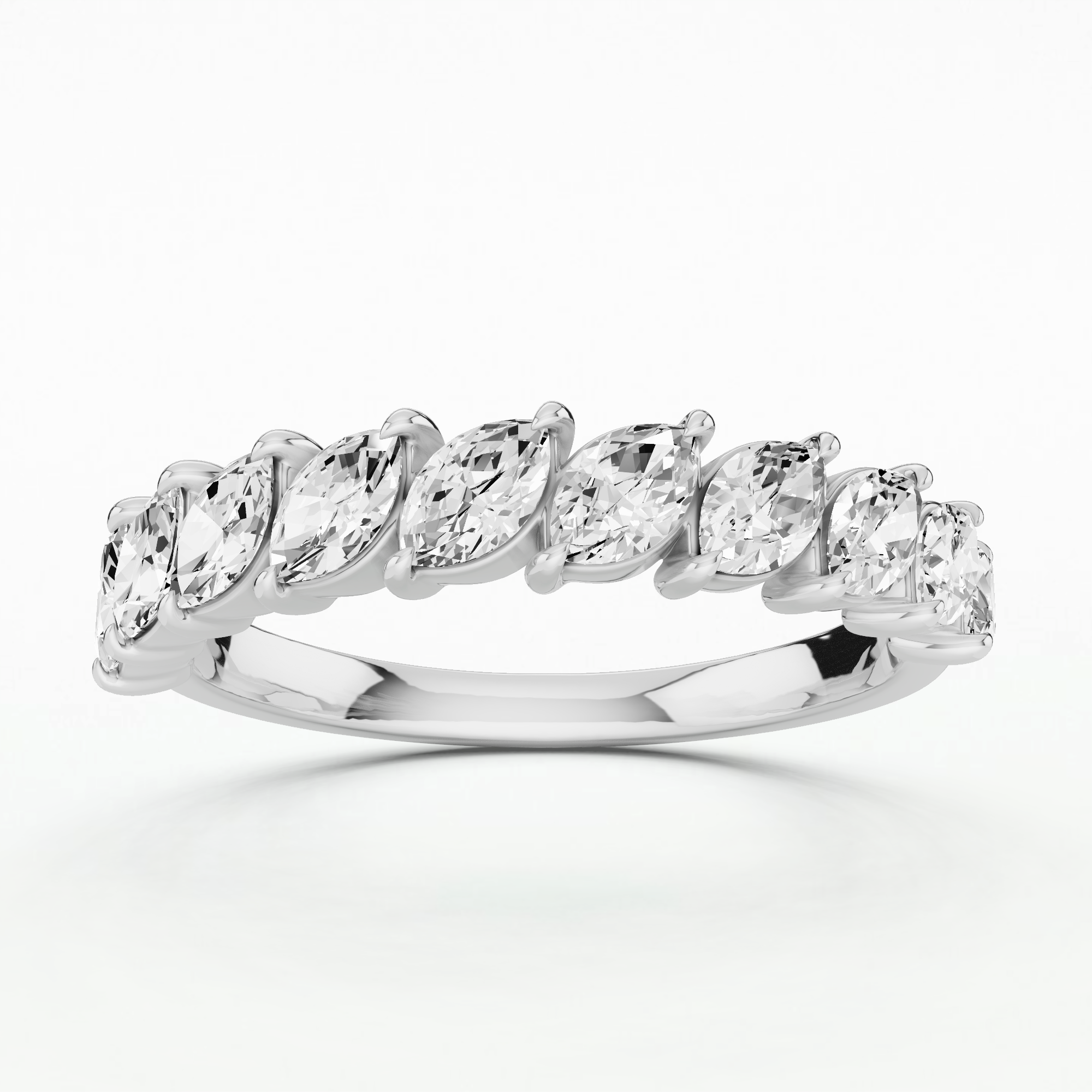 Serenade of Sparkle Half Eternity Ring - Marquise