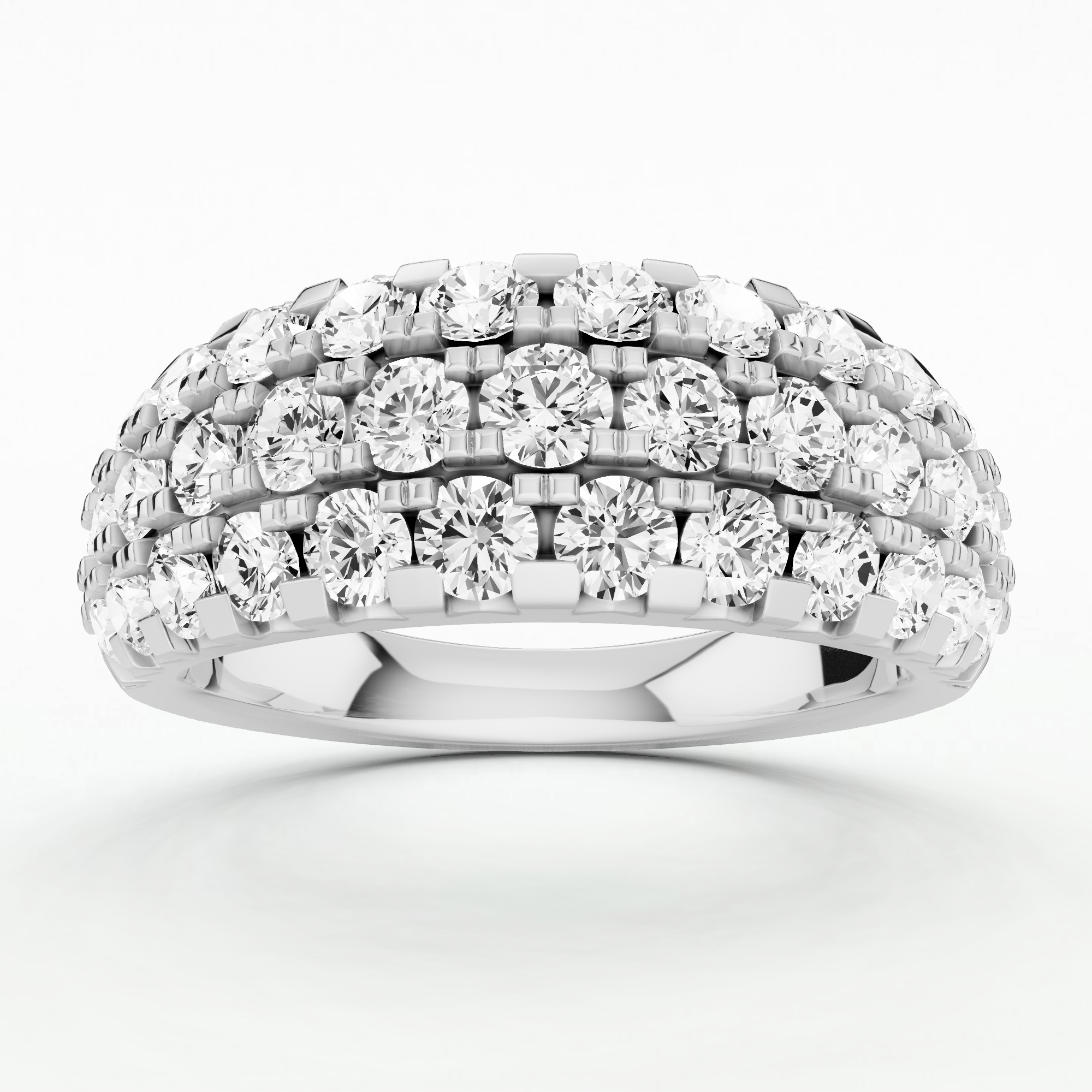 Crecent Lab Grown Diamond Half Eternity Band-Round